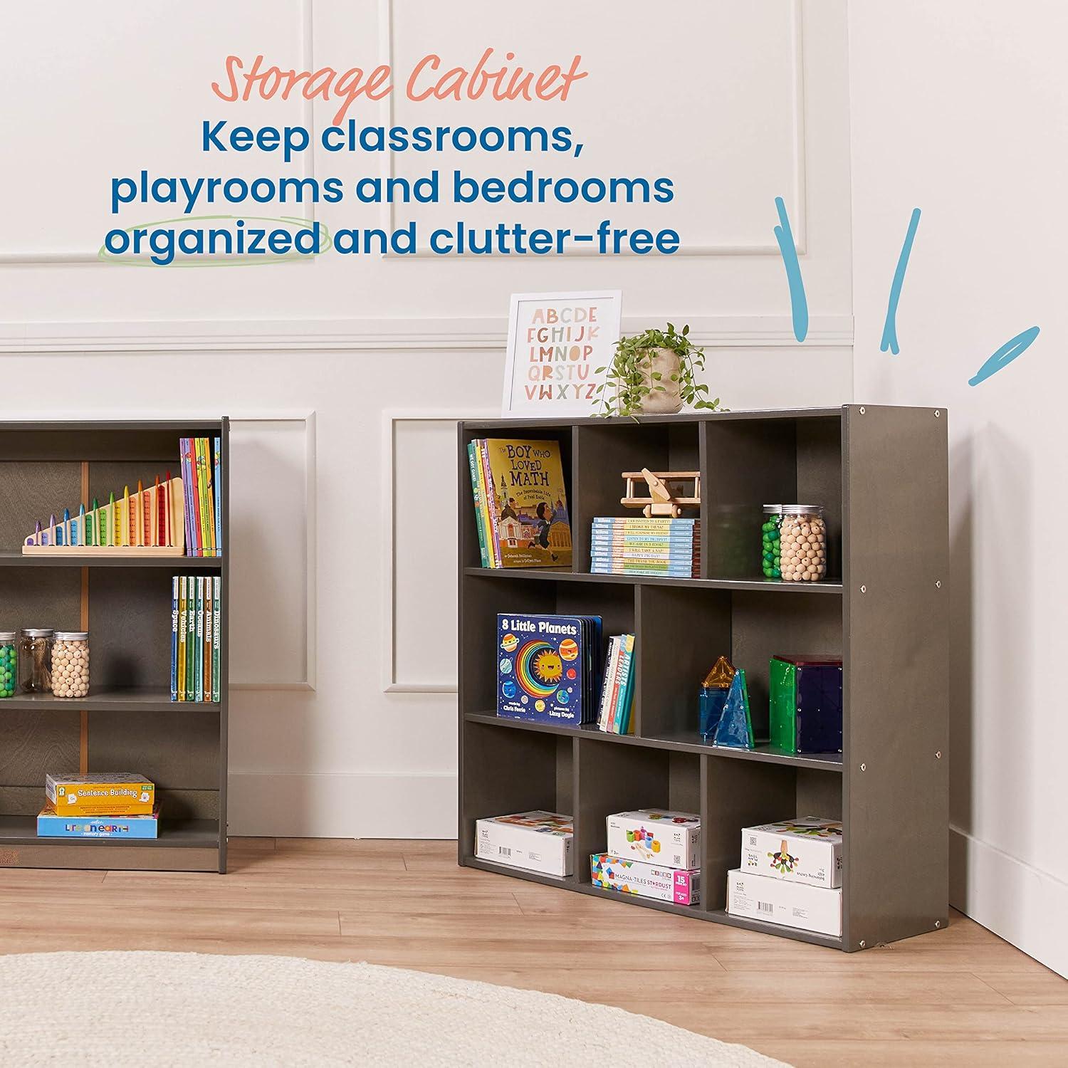 ECR4Kids ECR4Kids Streamline 8-Compartment Storage Cabinet, 36in, Classroom Furniture