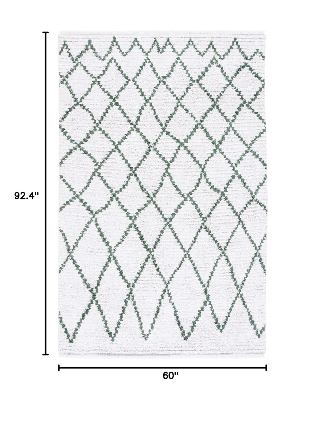 Augustine AGT850 Power Loomed Area Rug - Ivory/Green - 5'x7'7" - Safavieh.