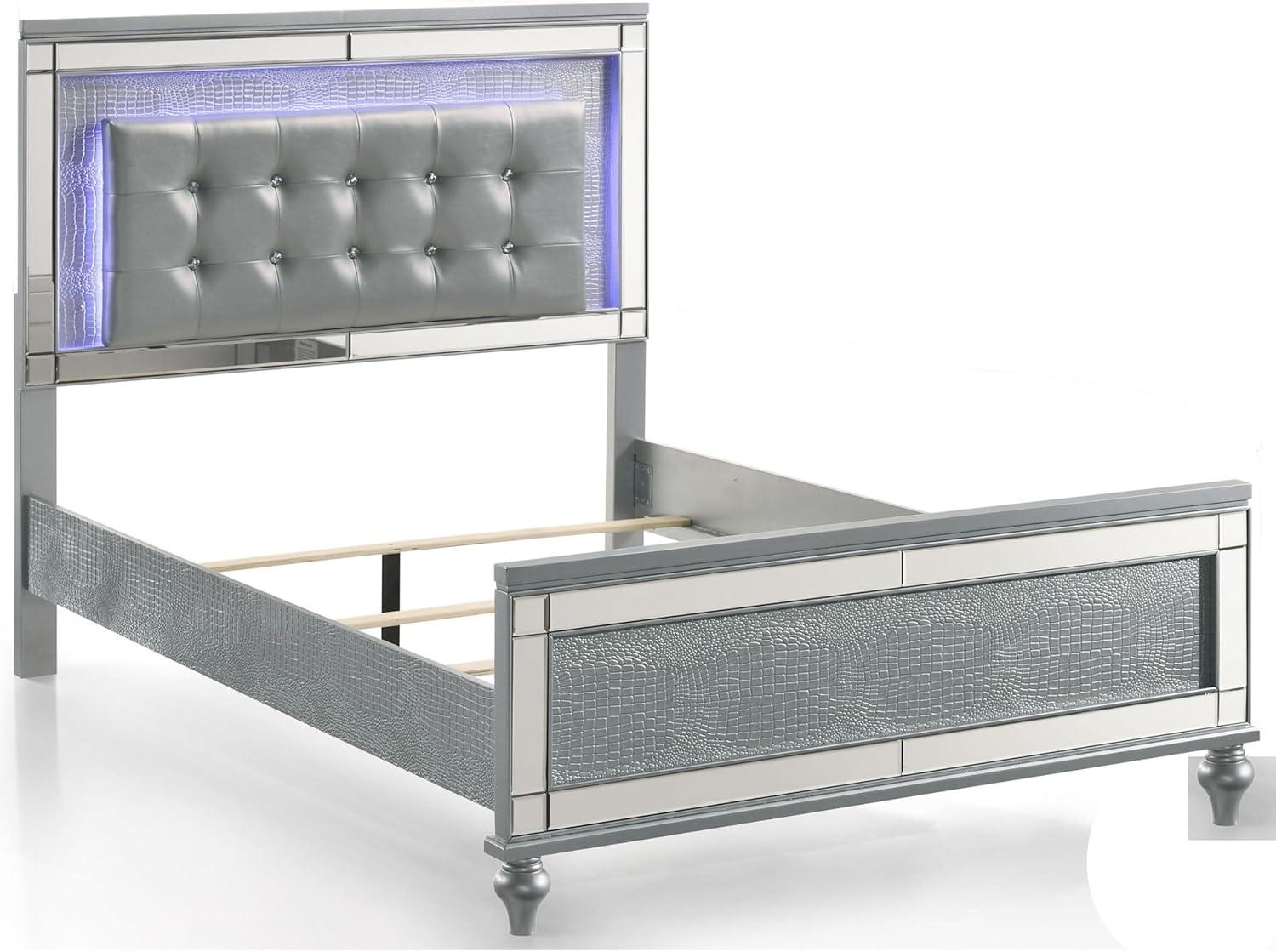 Benjara Lee Upholstered Platform Bed