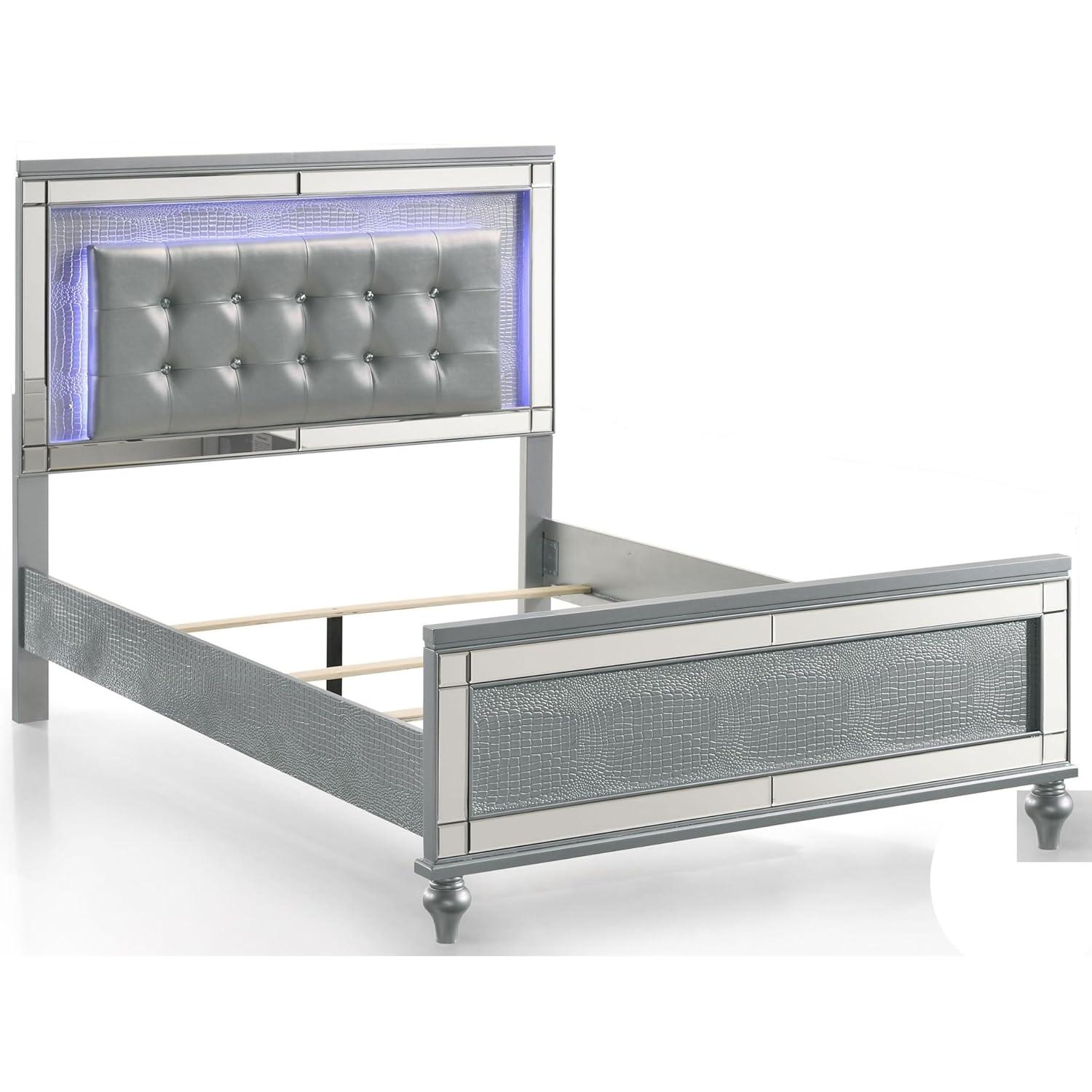 Benjara Lee Upholstered Platform Bed
