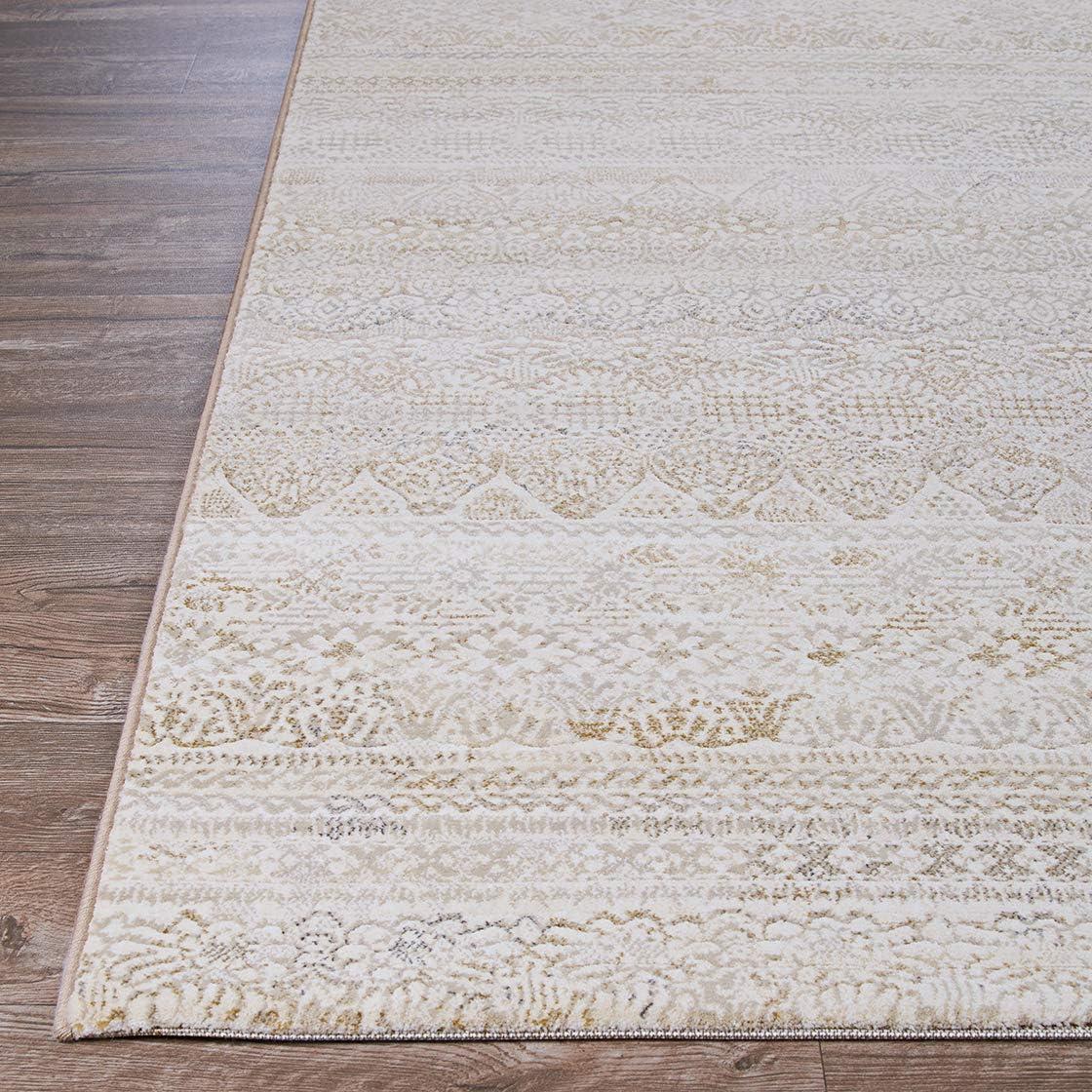 Couristan Easton Capella Area Rug, 5'3" x 7'6", Ivory-Light Grey