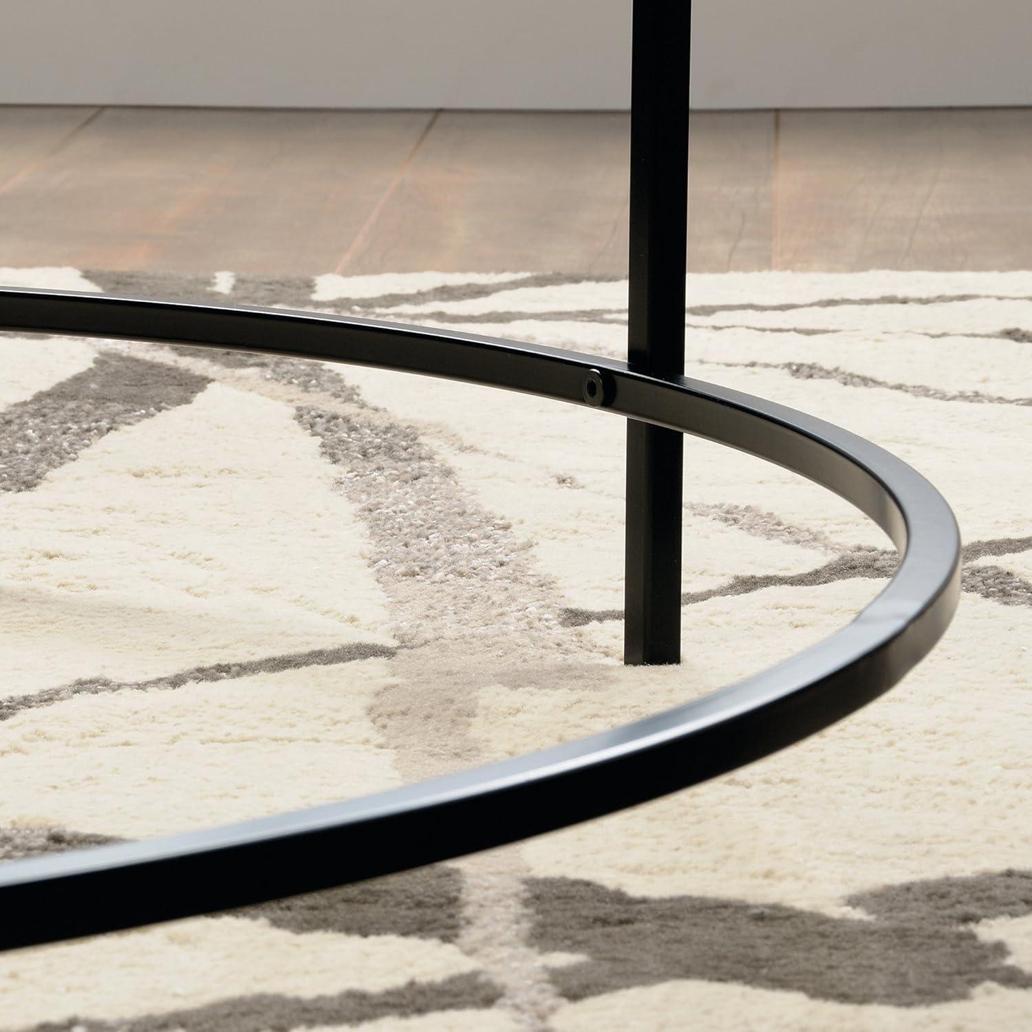 Sauder International Lux Round Coffee Table, Satin Gold