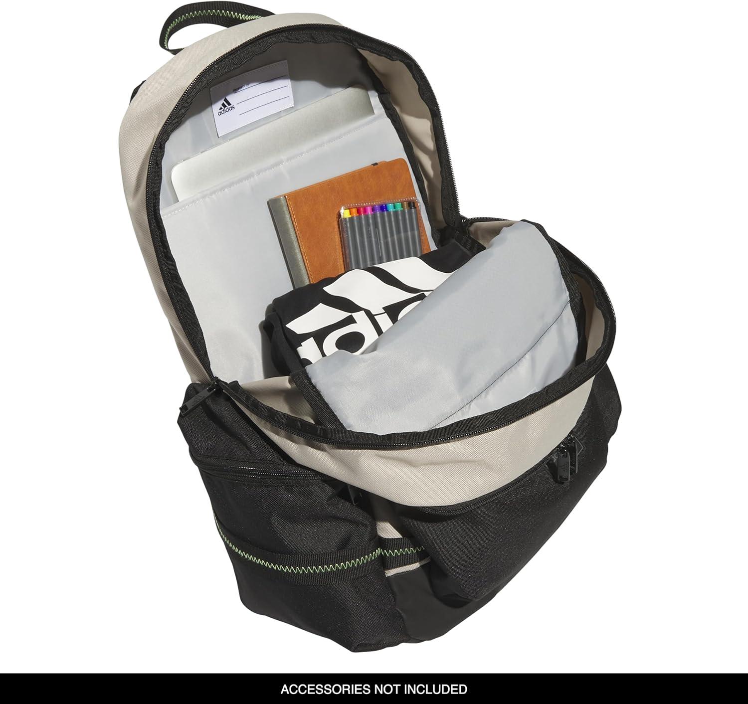 Adidas City Icon Unisex Backpack with Laptop Sleeve - Black/Wonder Beige