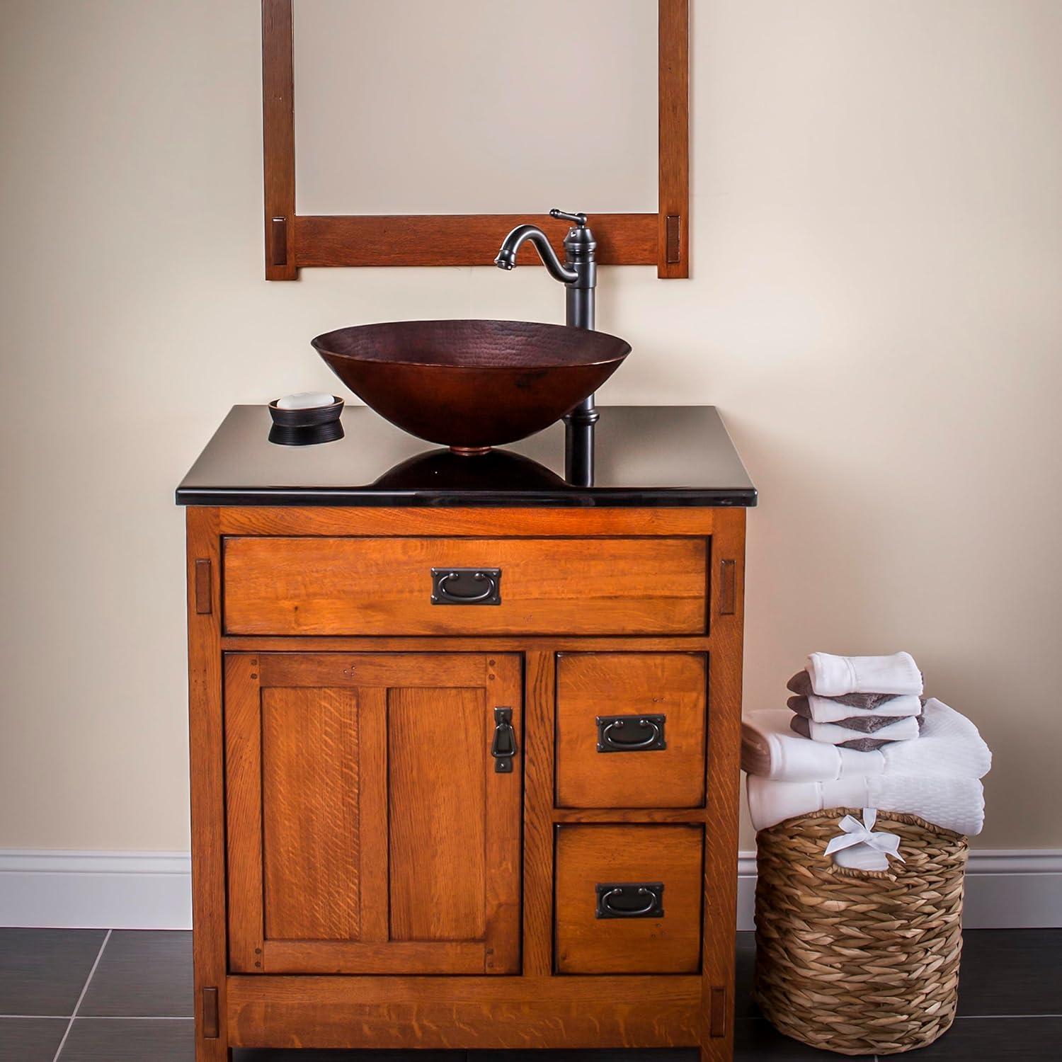 Novatto 14'' Copper Oval Bathroom Sink