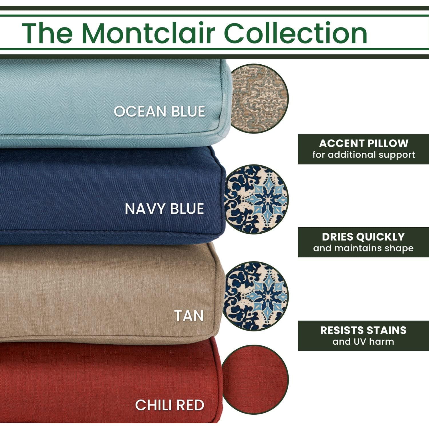 Hanover Montclair 9-Piece High-Dining Set in Ocean Blue with 8 Counter-Height Swivel Chairs and 60-Inch Square Table