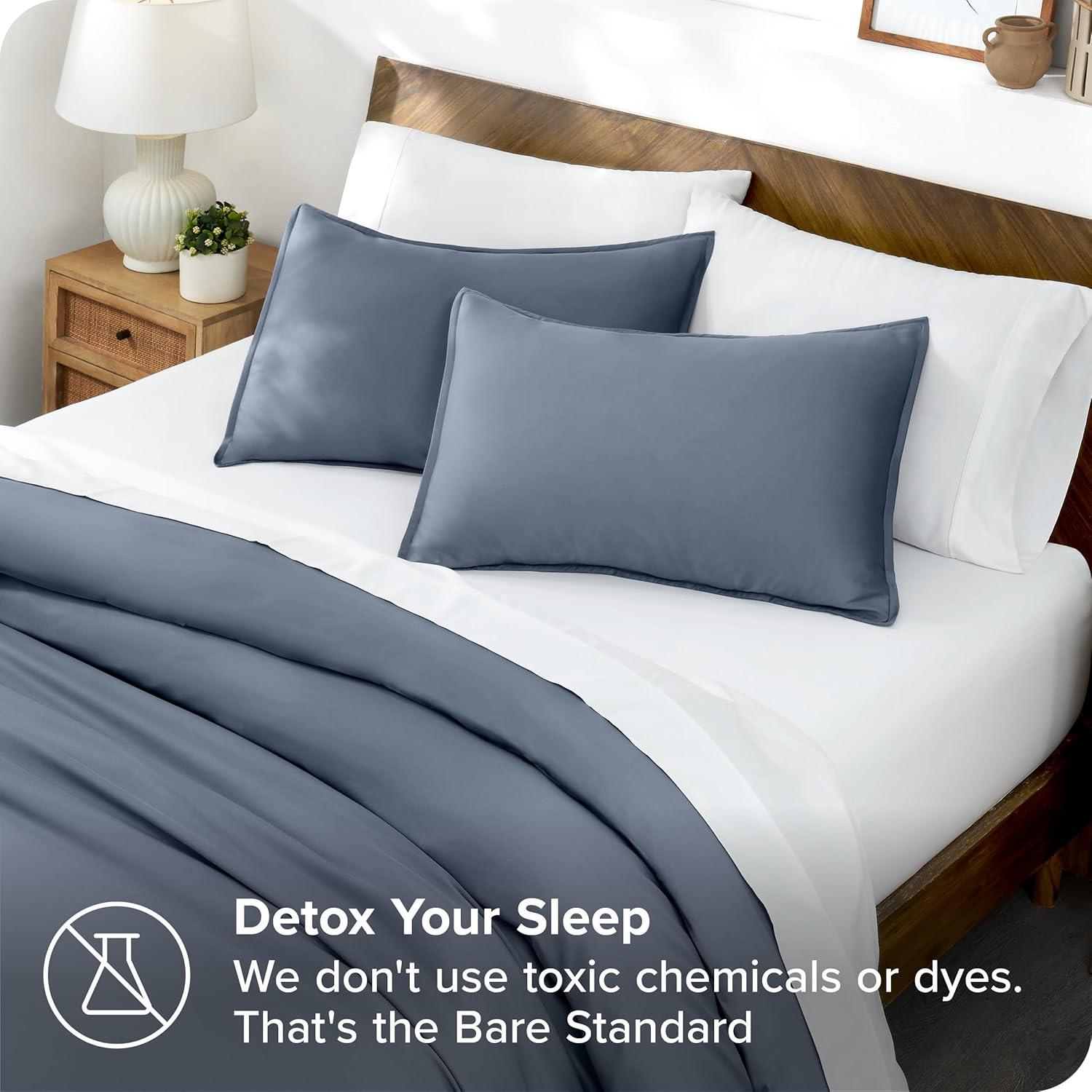 Full/Queen Indigo TENCEL™ Lyocell Duvet Cover Set by Bare Home