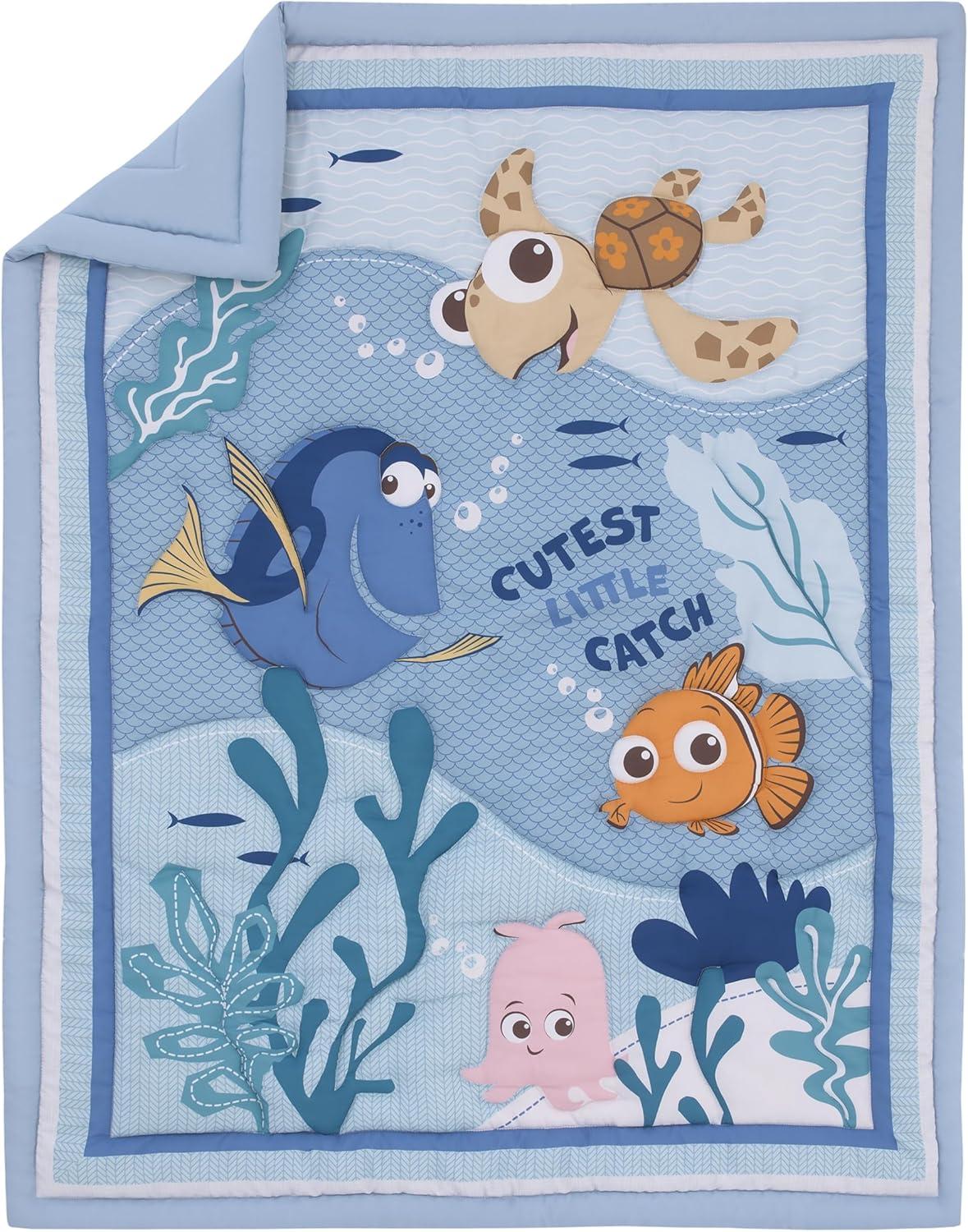 Disney Disney Finding Nemo Cutest Little Catch Infant Col 3 - Piece Crib Bedding Set
