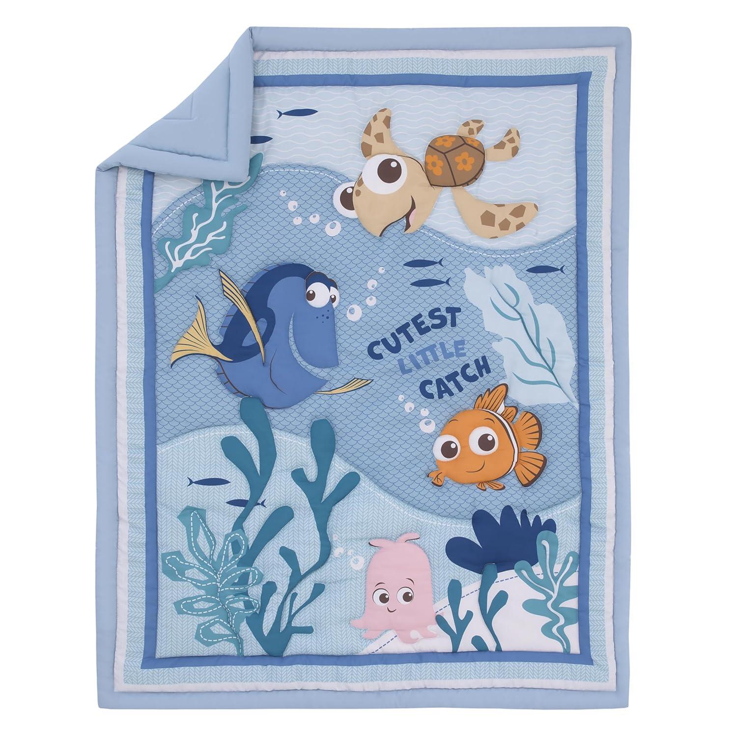Disney Disney Finding Nemo Cutest Little Catch Infant Col 3 - Piece Crib Bedding Set