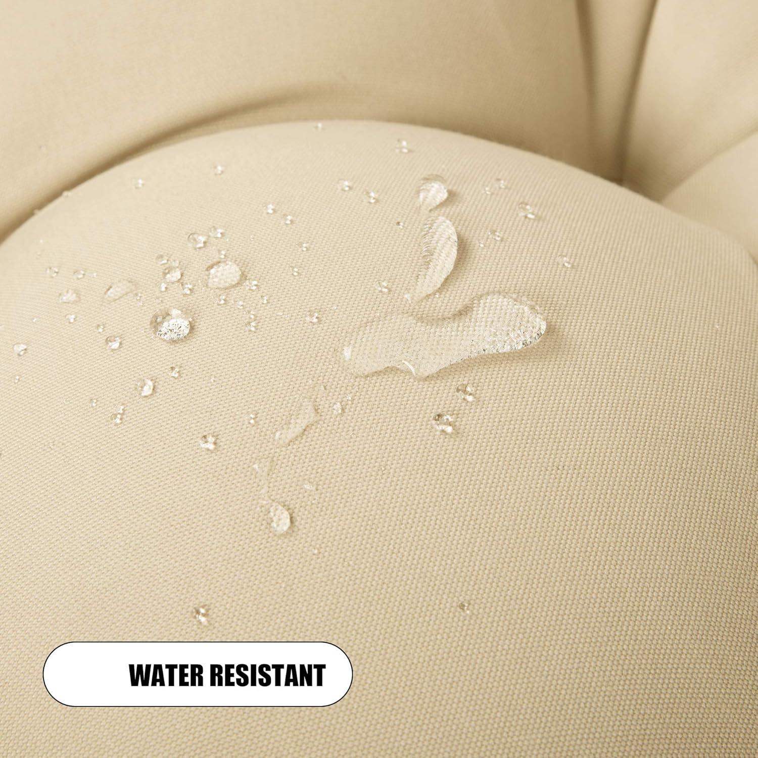 ARTPLANT Outdoor Dinning Seat Pads Cushions with Tie 19"x19"x4",Square Wicker Outdoor Tufted Cushion,Set of 2,Navy Blue