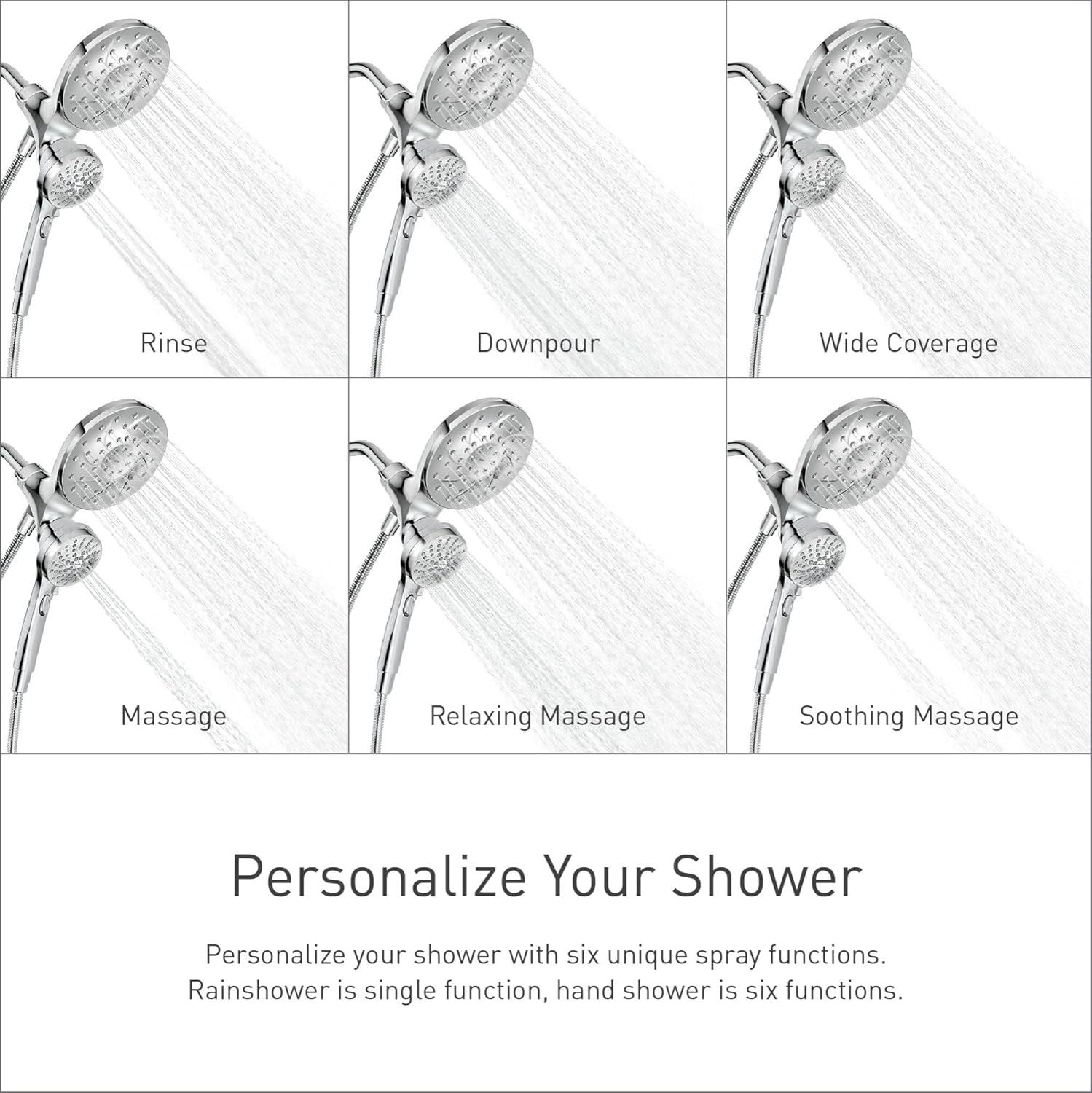 Engage Multi Function Dual Shower Head with Magnetix