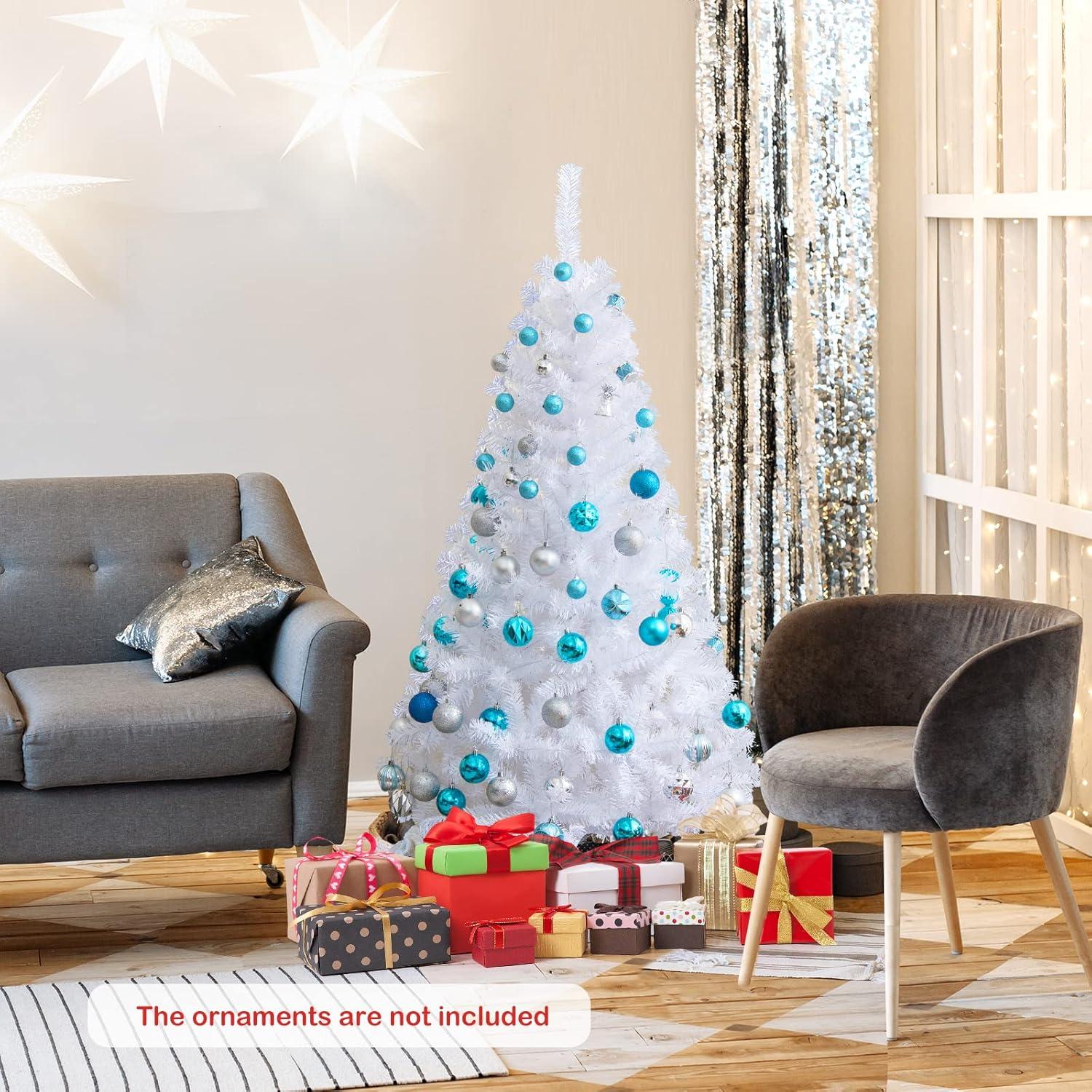 GVN Christmas Tree,Tree Christmas,Xmas Tree,5 ft White Artificial PVC Christmas Tree