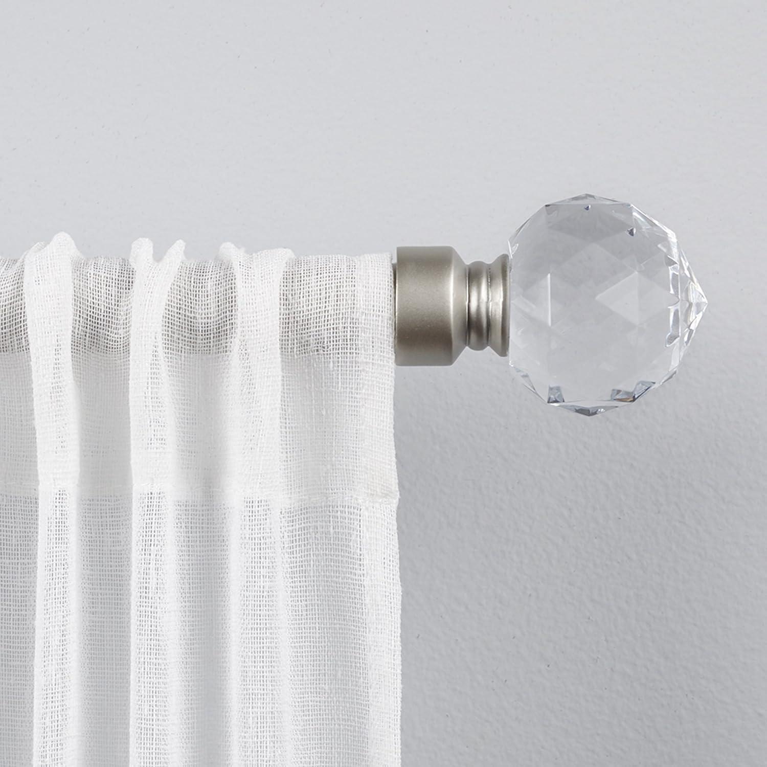 Amalgamated Textiles EXCLUSIVE HOME Crystal Ball 1" Curtain Rod and Finial Set