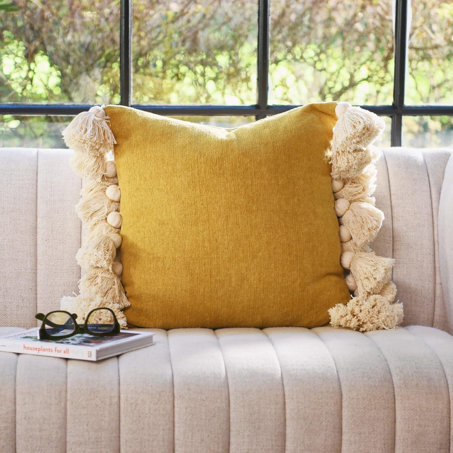 Tassels Down Throw Pillow