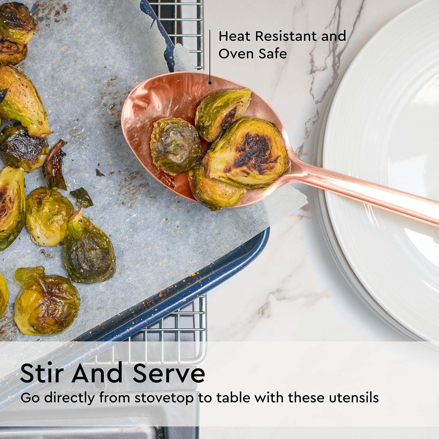 Styled Settings Copper Stainless Steel Cooking Utensils Set