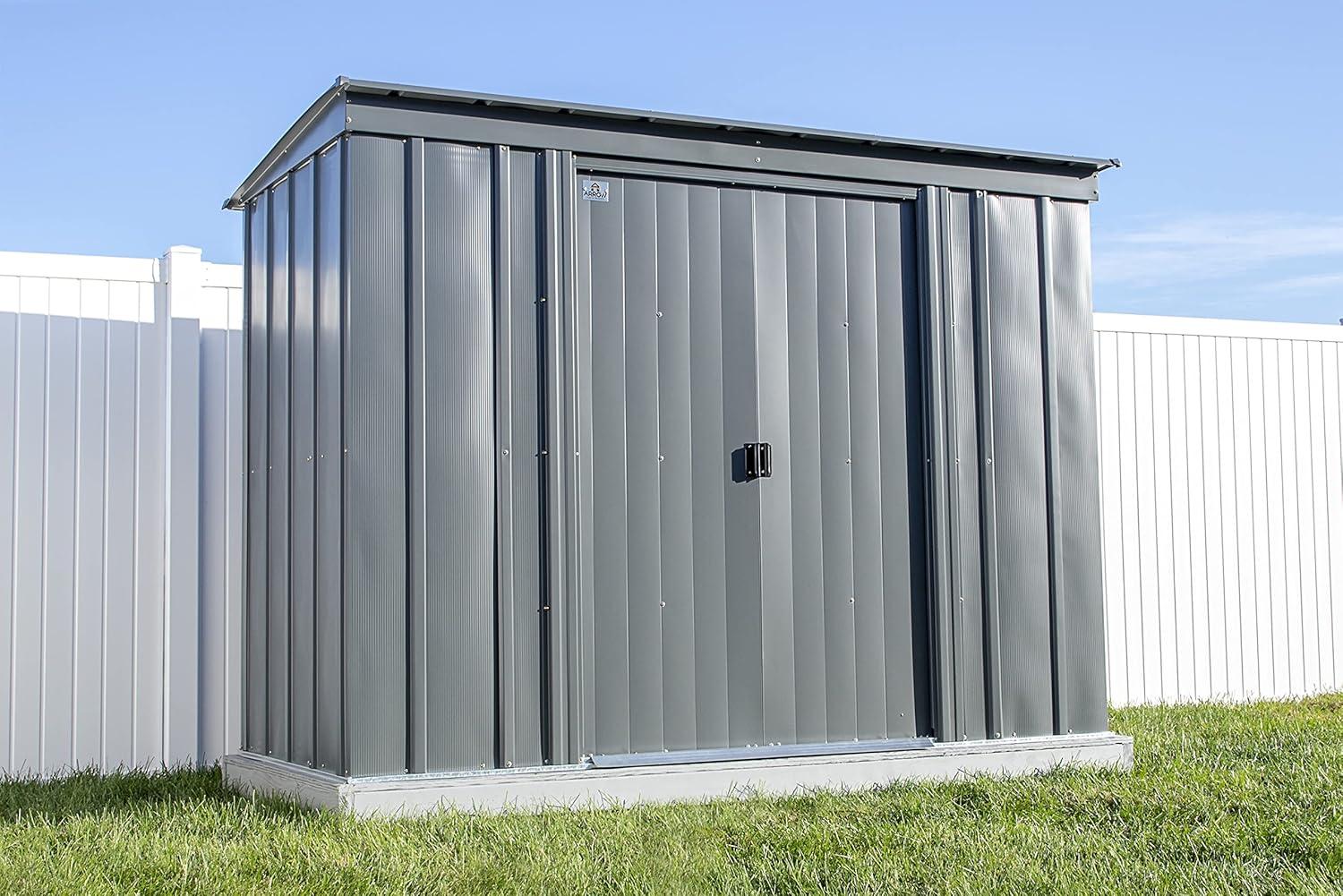 Arrow 8 ft. W x 4 ft. D Galvanized Steel Vertical Storage Shed