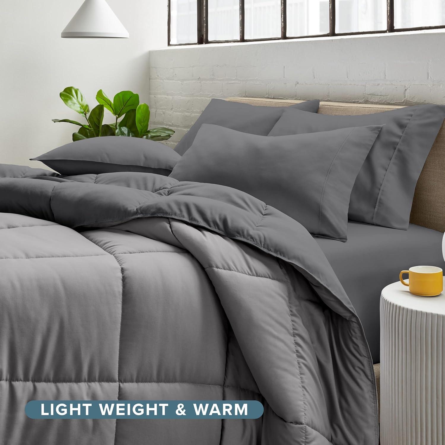 Bare Home 1800 Premium Microfiber Reversible Bed-In-A-Bag