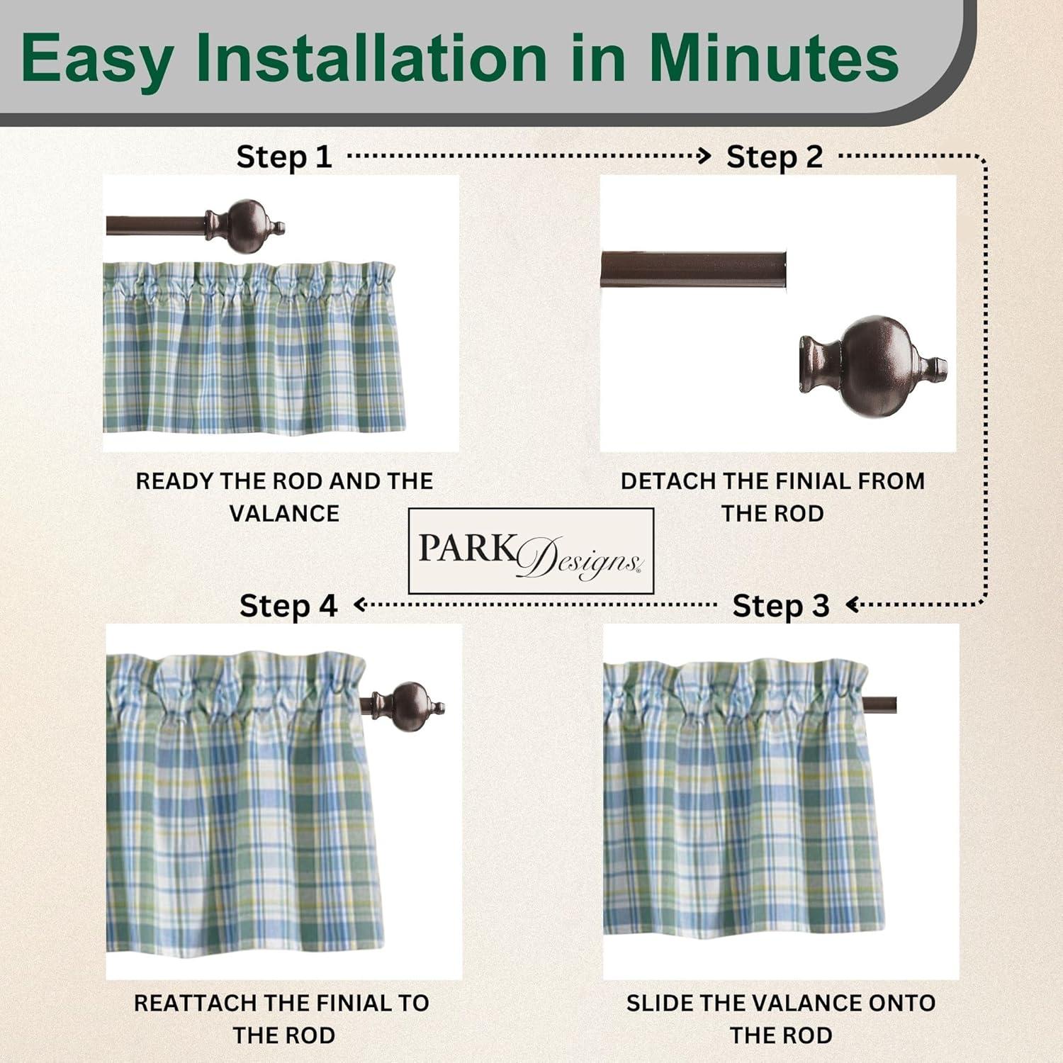 Park Designs Blue Sarasota Valance 14"L