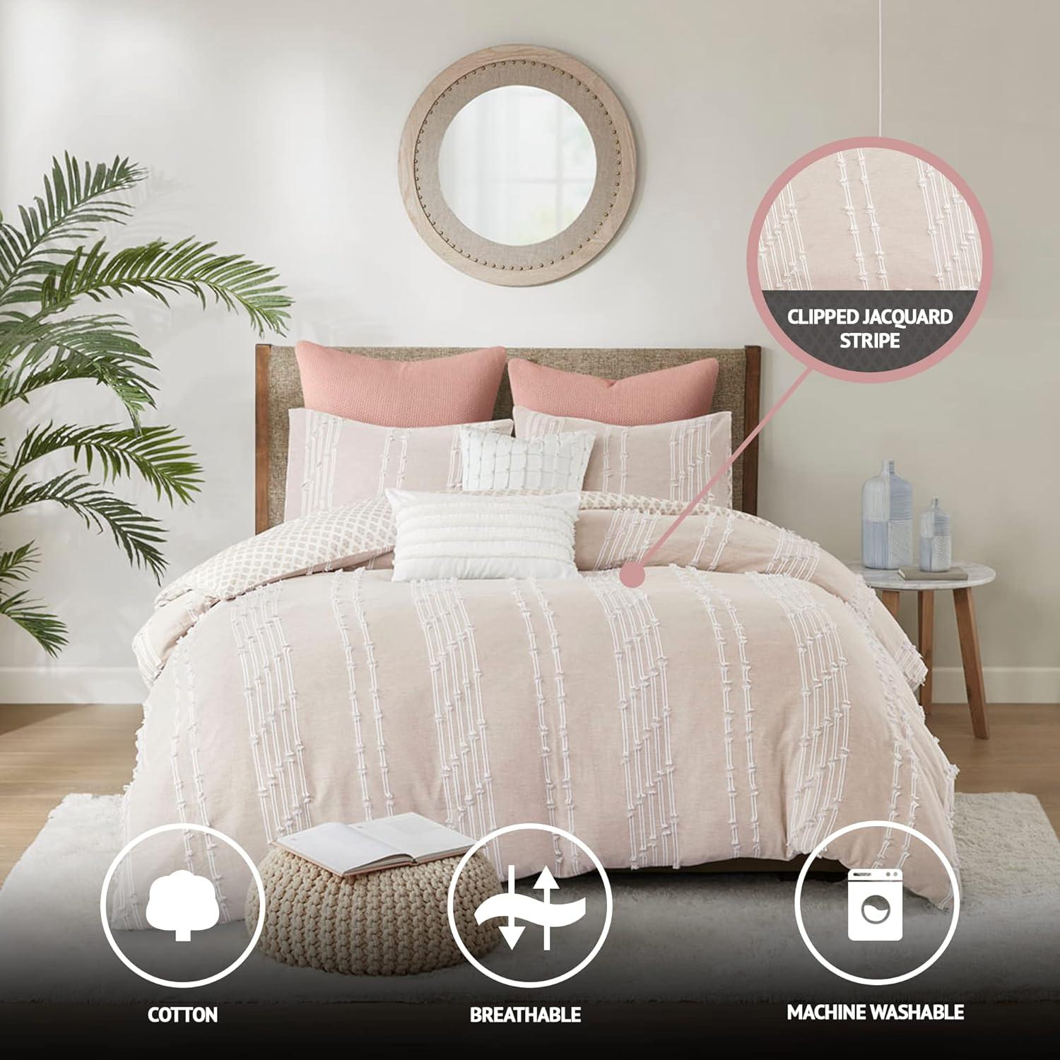 3 Piece Cotton Jacquard Bedding Set