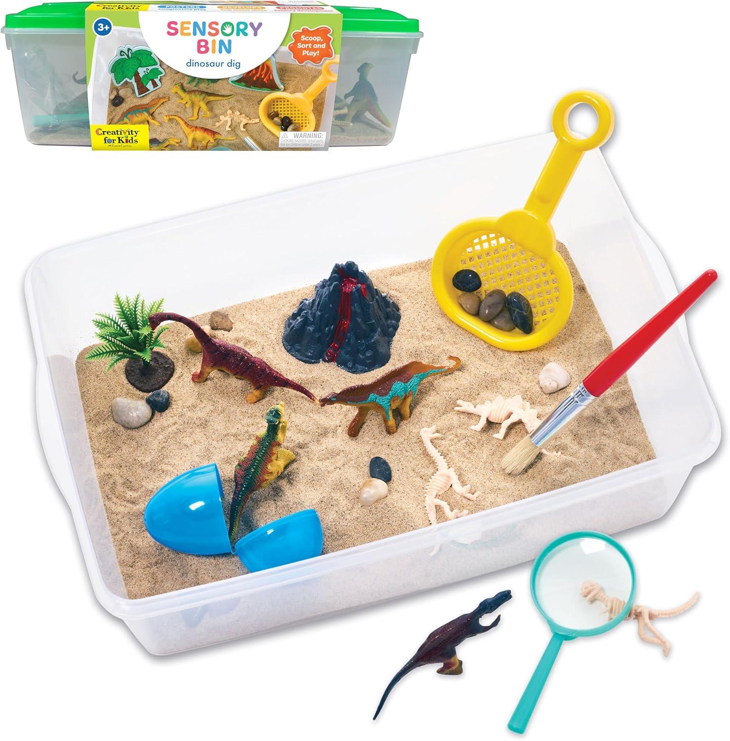 Dinosaur Dig Sensory Bin - Creativity for Kids: Sand & Water Table, Sensory Toys, Fine Motor Skills, Ages 3+