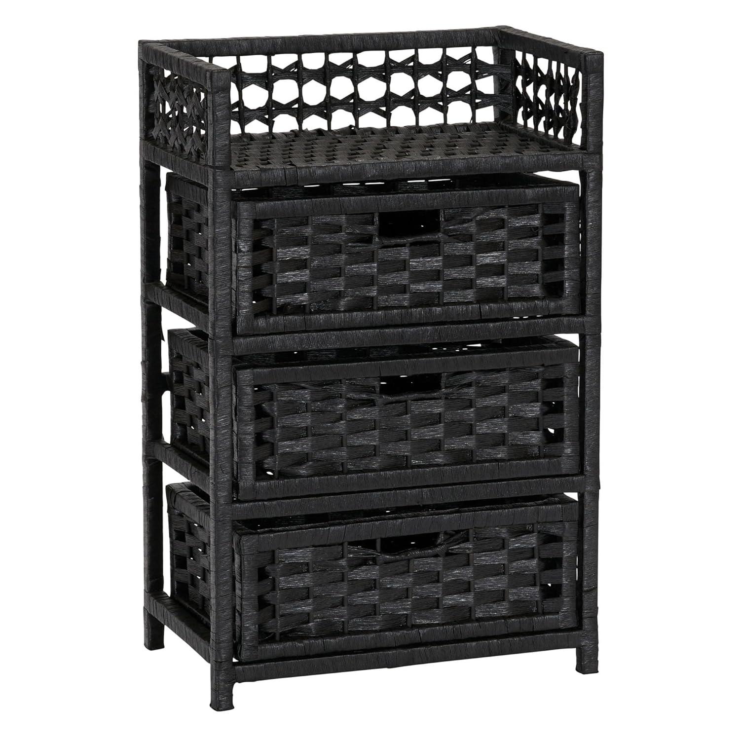 Household Essentials Paper Rope 3-Drawer Chest