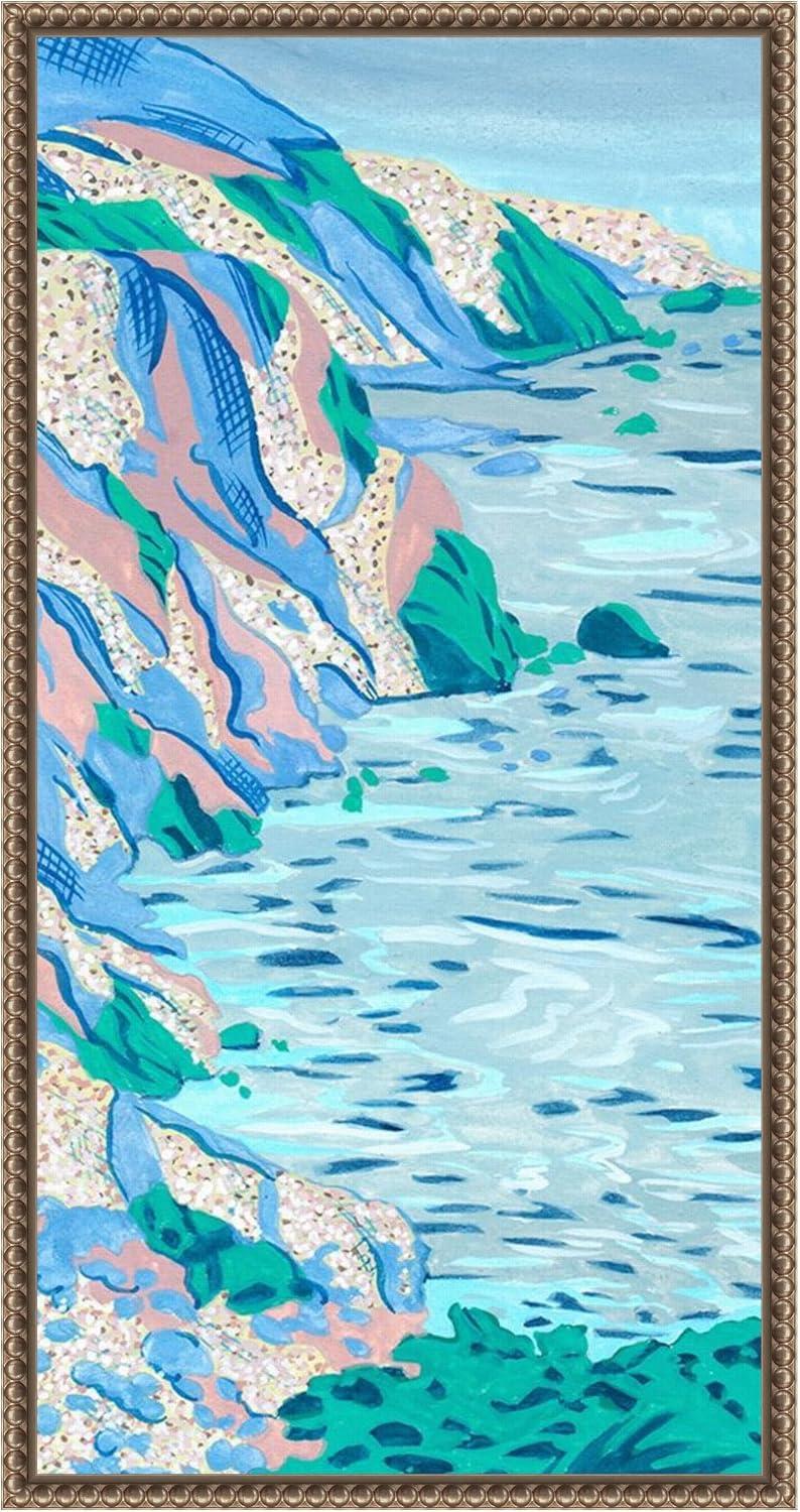 Amanti Art 14"x27" Ideal Vacation II by Melissa Wang Framed Canvas Wall Art Print