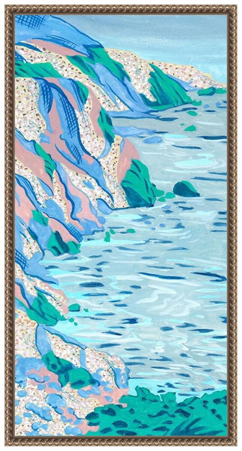 Amanti Art 14"x27" Ideal Vacation II by Melissa Wang Framed Canvas Wall Art Print