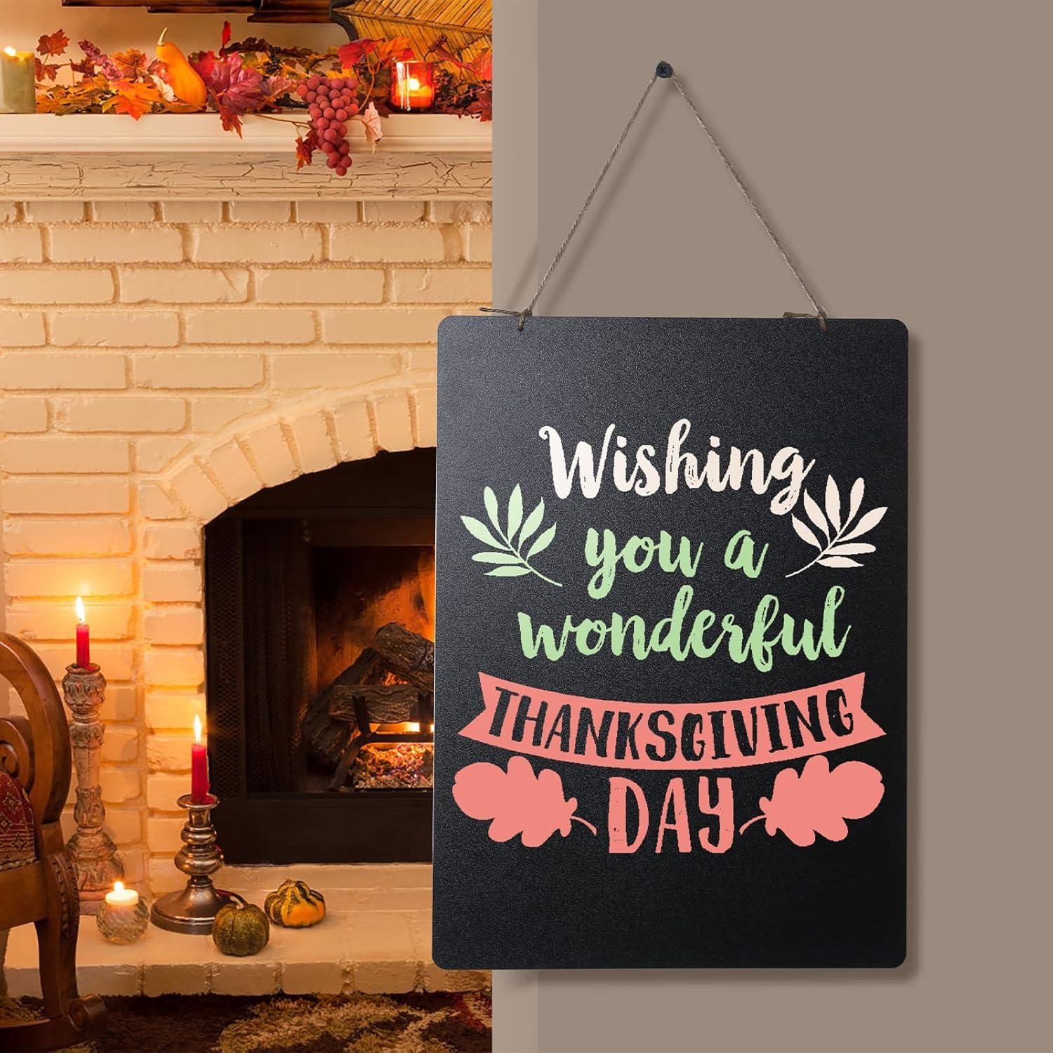 11.7x16.5 Inch Tabletop Chalkboard with Wood Base, Menu Chalkboard Stand, Message Board, Bar and Special Event Decorations, Hanging Double-Sided Chalkboards Sign for DIY Home Decoration-Walnut