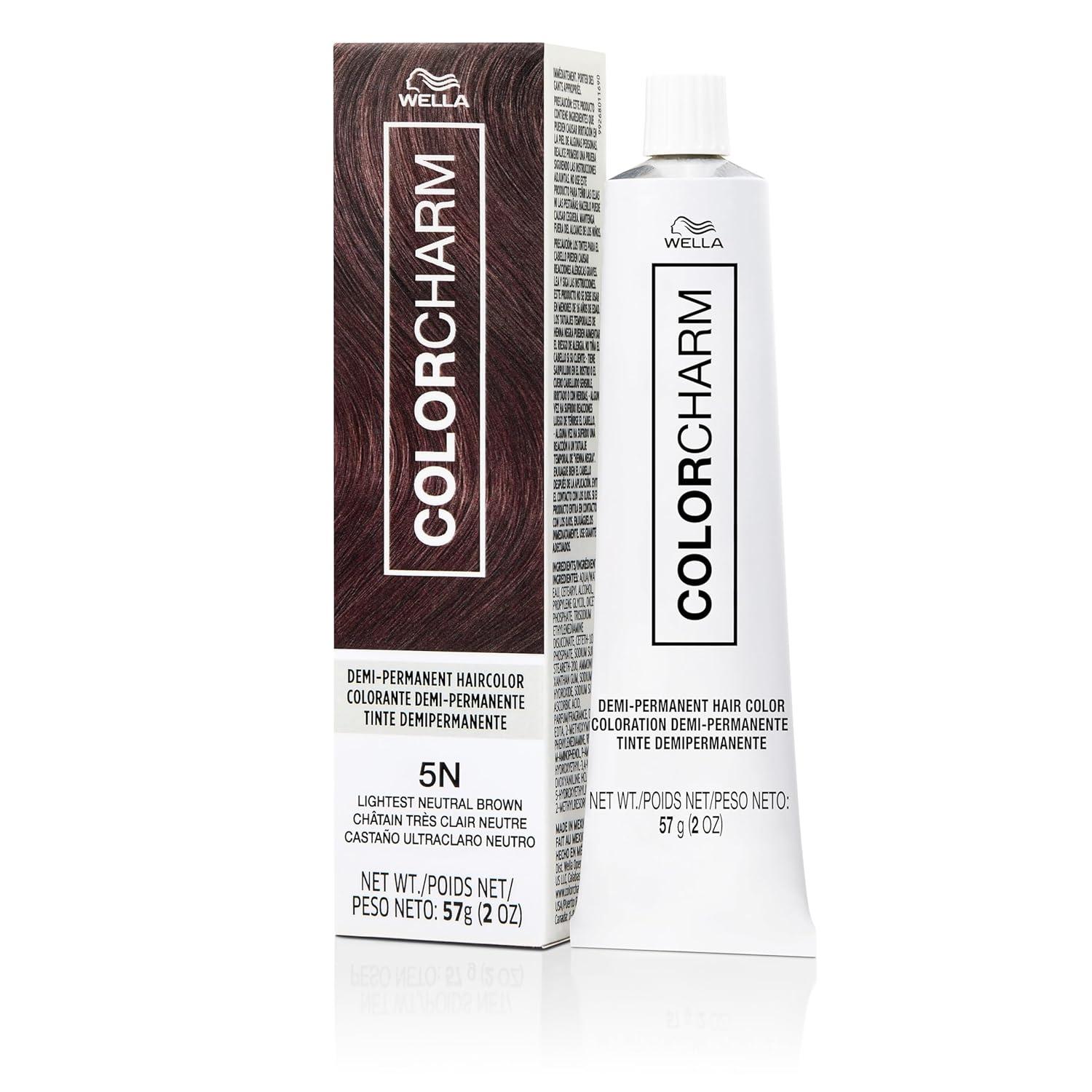 Wella Color Charm Gloss & Refresh Demi-Permanent Cream Hair Color - 5N - Lightest Neutral Brown