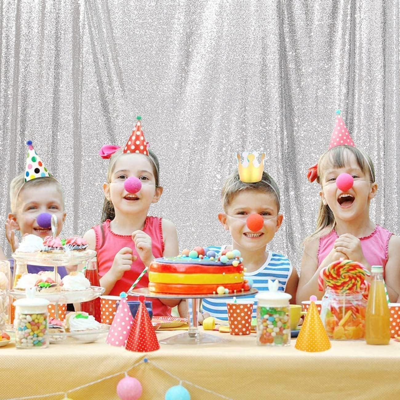 Poise3EHome 6FT x 8FT Silver Sequin Photo Backdrop Curtain for Birthday Wedding Engagement Baby Shower Bachelorette Christmas Party Decorations