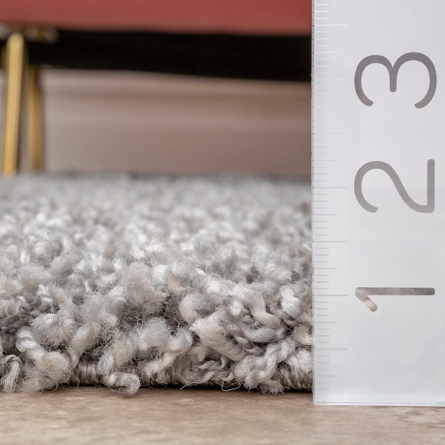 6'7"x9' Shag Area Rug Gray - nuLOOM