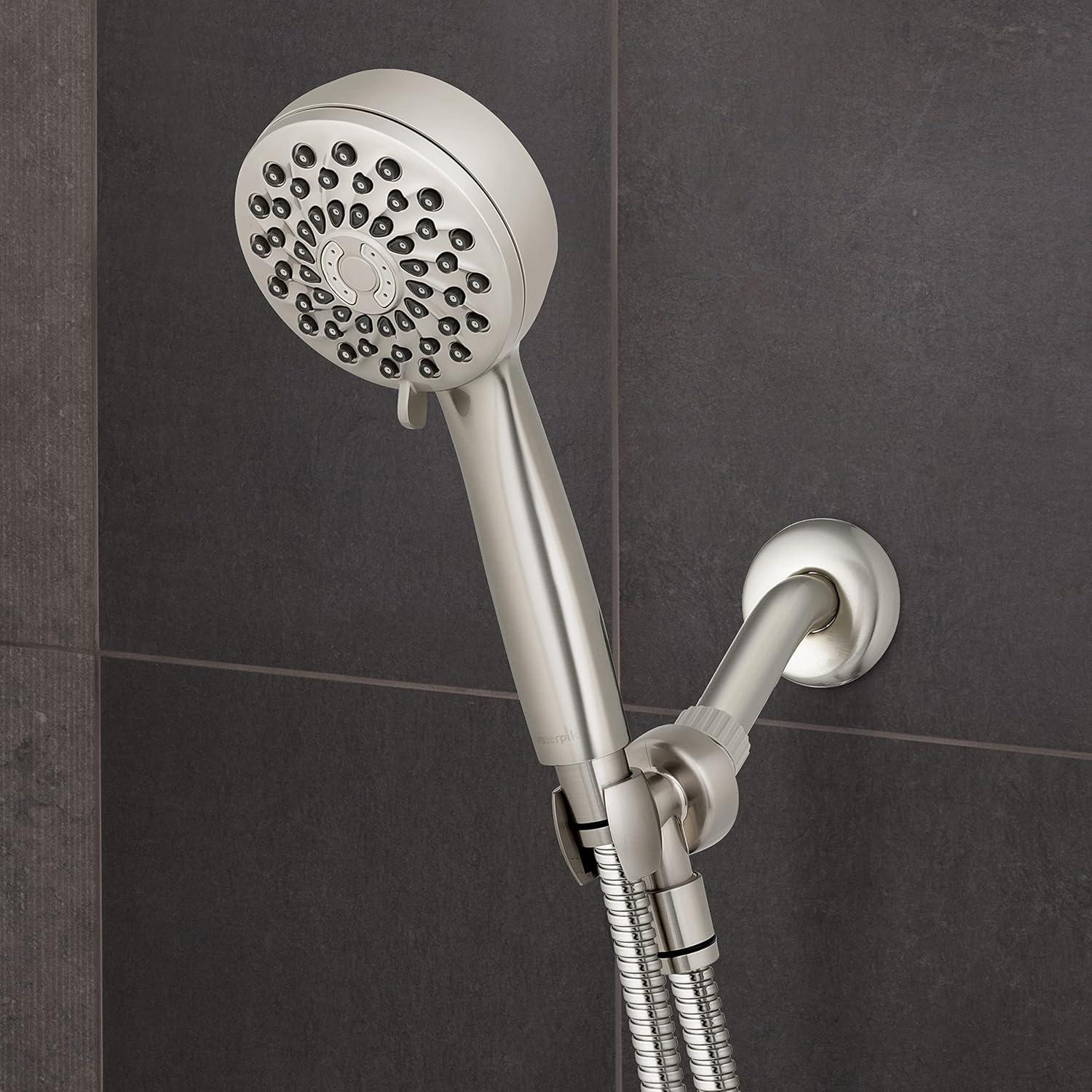 High Pressure Hand Held Shower Head With Hose, PowerPulse Massage 7-Mode, Brushed Nickel XPB-769ME