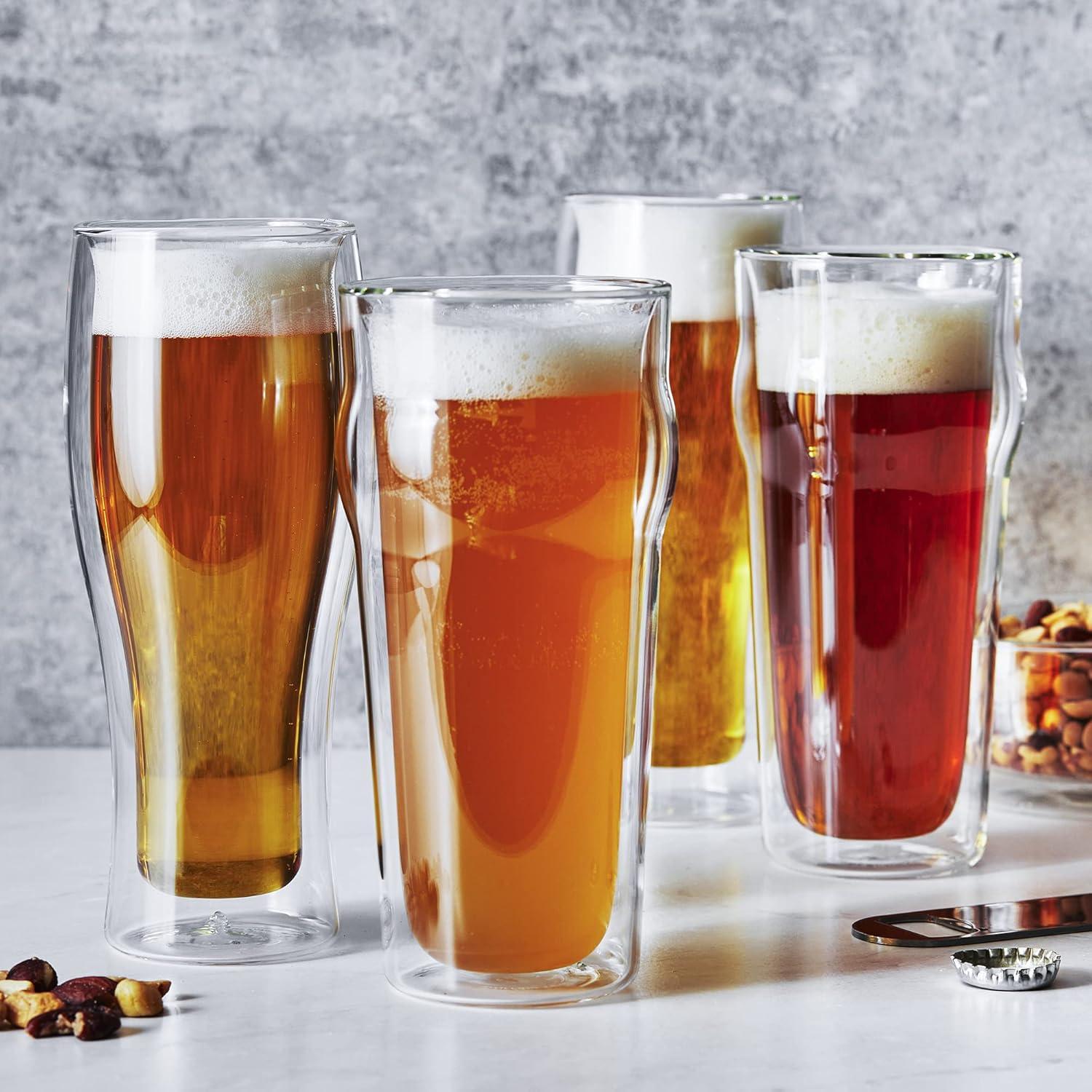 ZWILLING Sorrento 4-pc Double-Wall Pint & Pilsner Glass Set