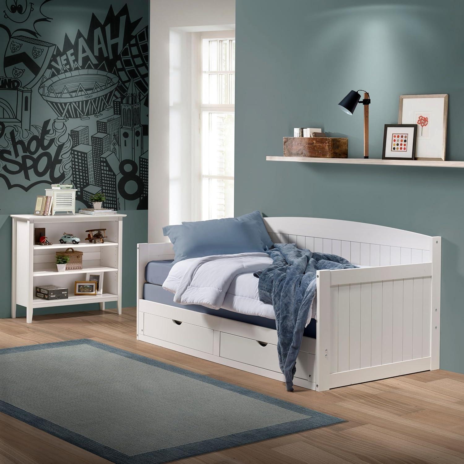 Alaterre Furniture King Harmony Kids' Daybed with Conversion White