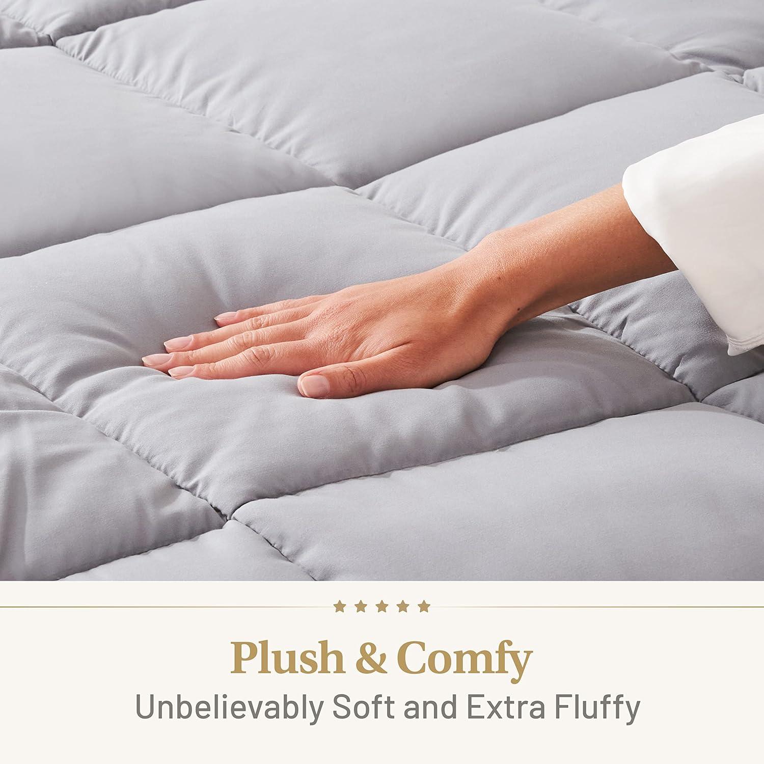 California King Gray Microfiber All-Season Comforter