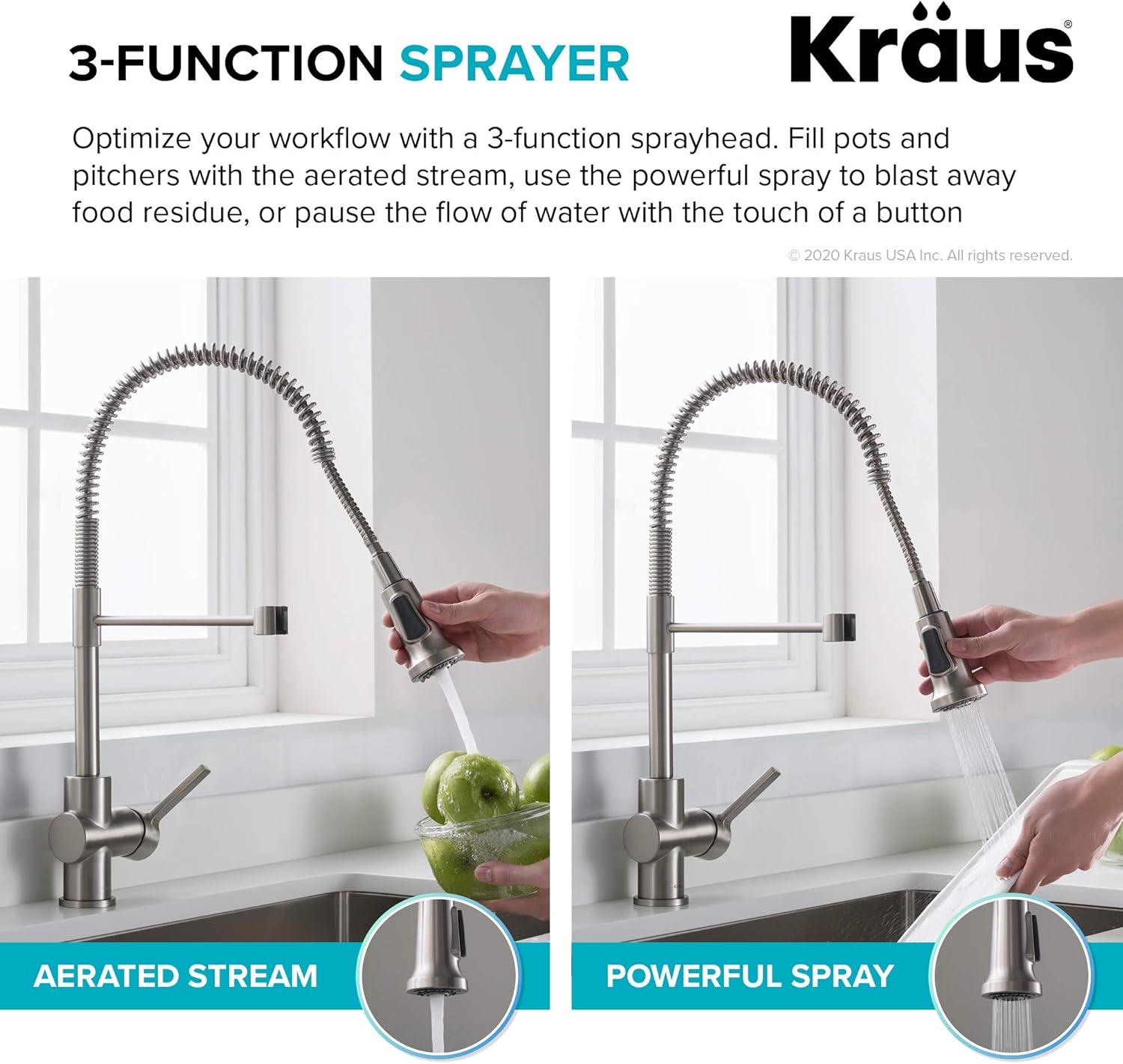 KRAUS Britt Single Handle Commercial Style Kitchen Faucet