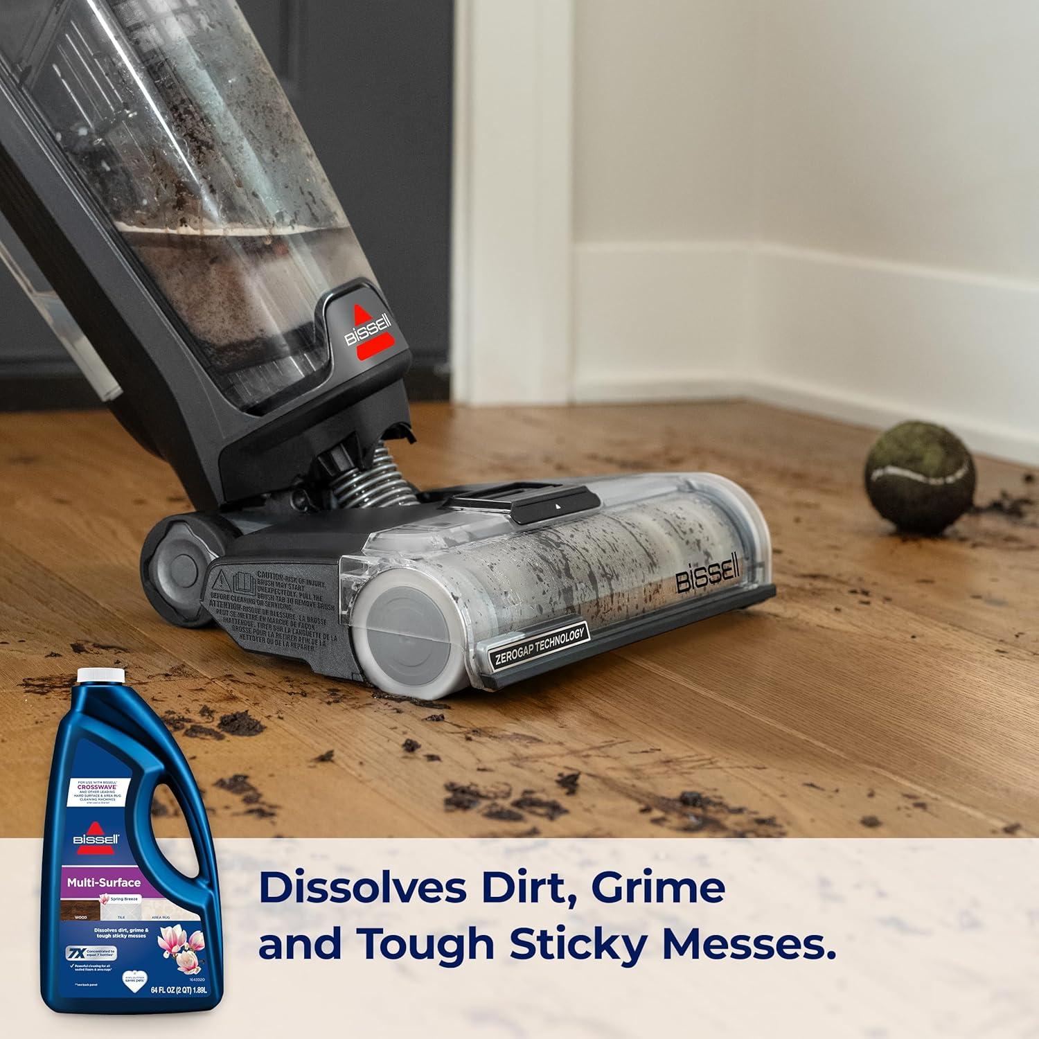 BISSELL 64 oz. CrossWave & SpinWave Multi-Surface Floor Cleaning Formula – 17891: Carpet & Tile Cleaner Solution