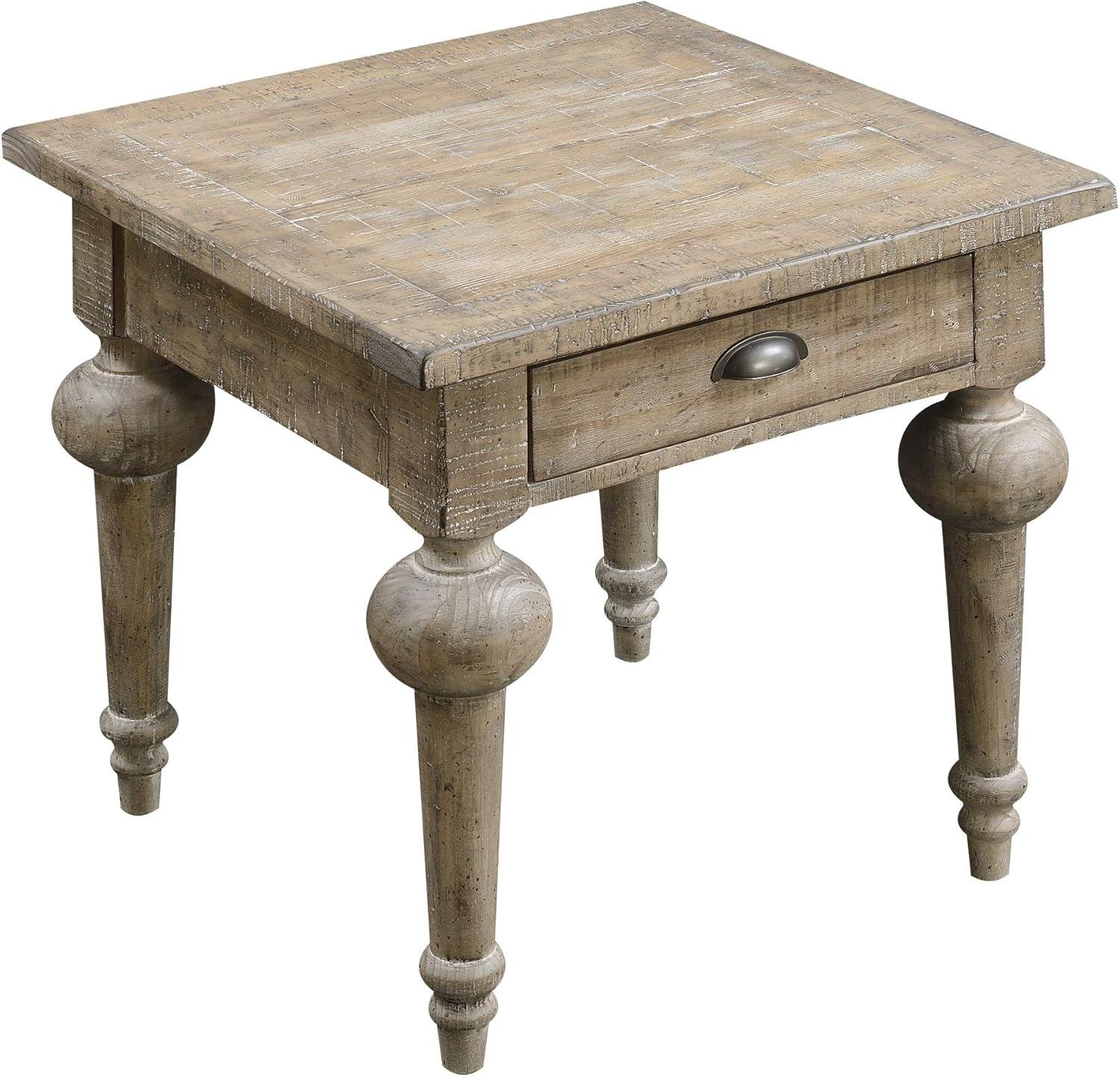 Wallace & Bay Oceans Square End Table, Sandstone Buff