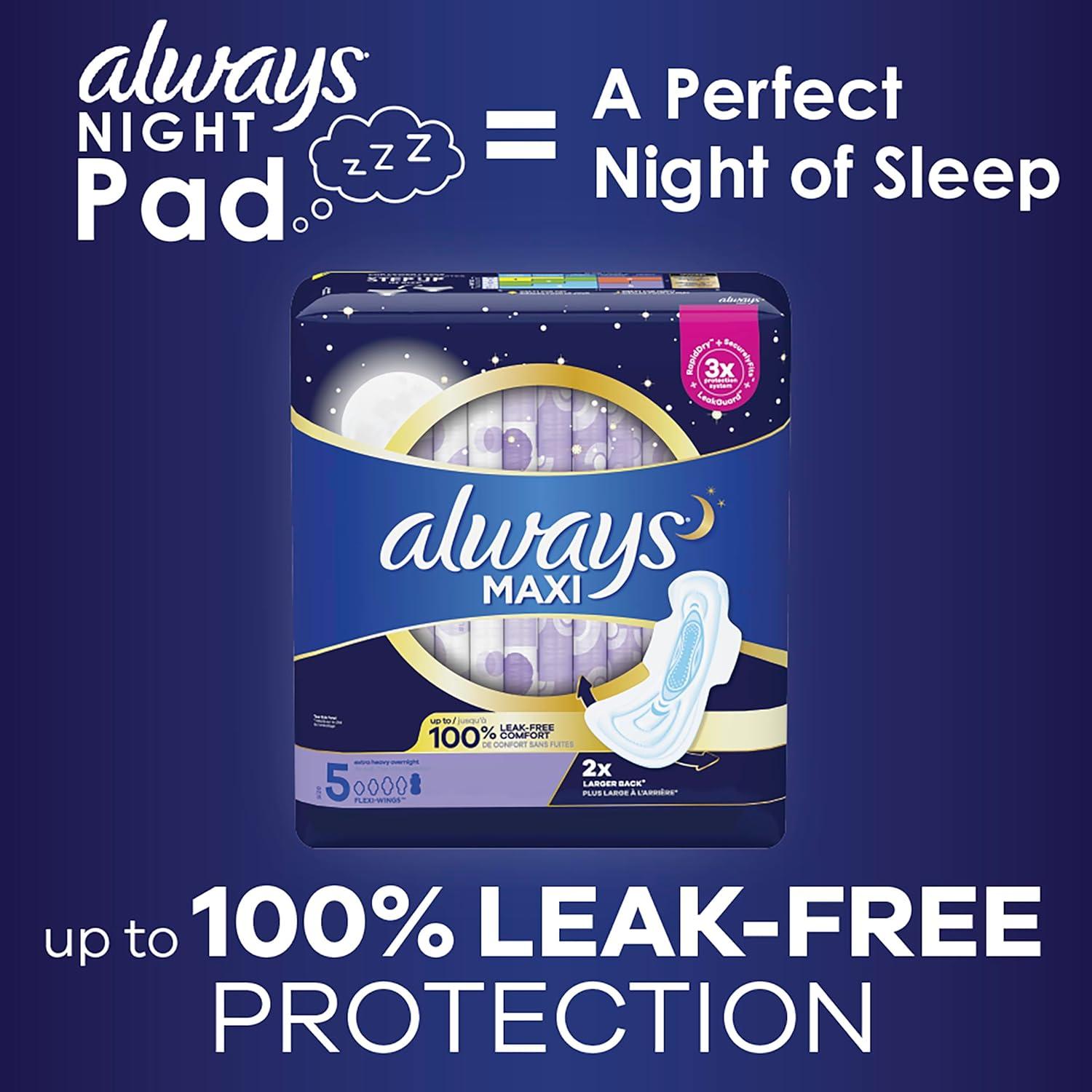 Always Maxi Extra Heavy Overnight Pads - Size 5