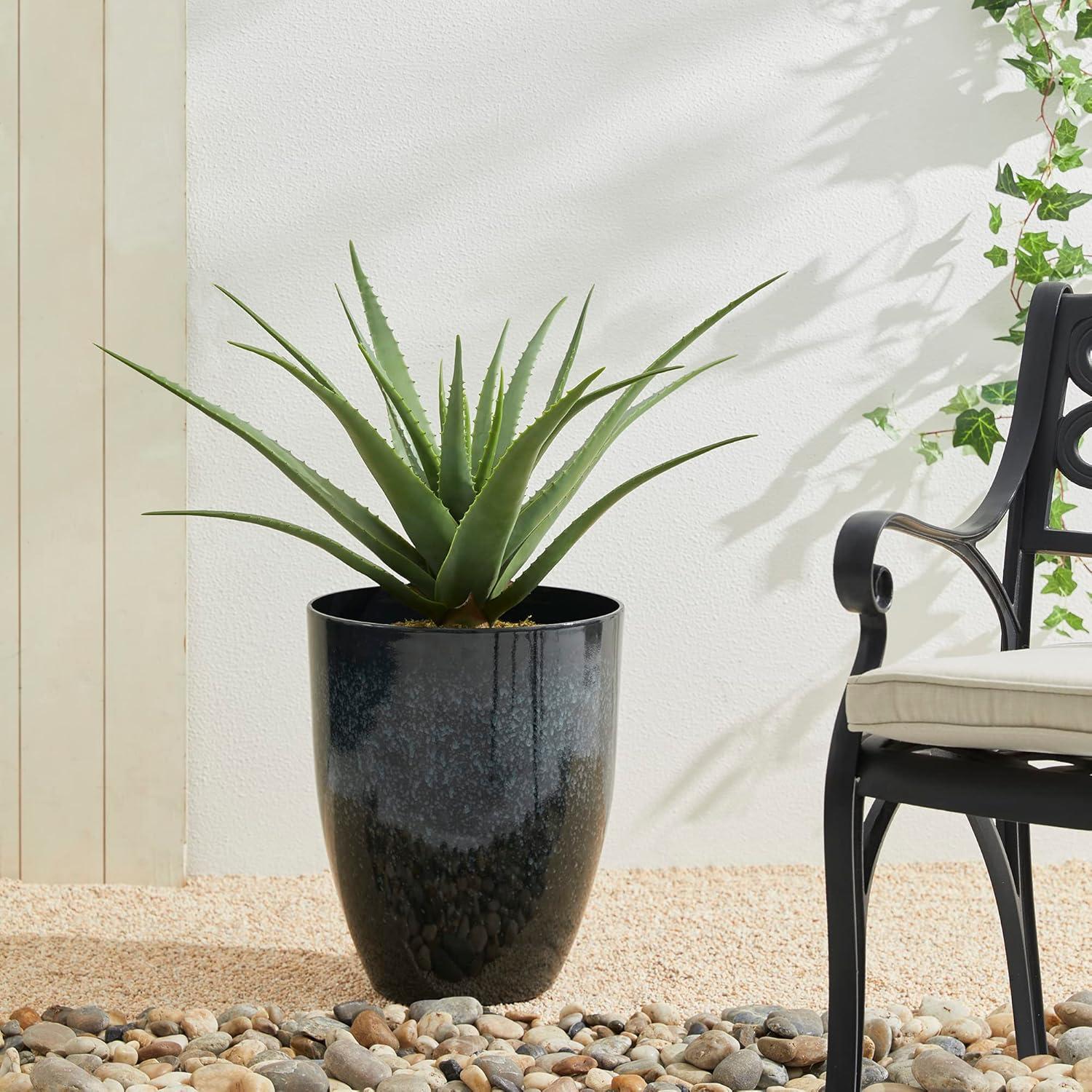 Eco-Friendly Sand Beige Tall Planter Duo for Indoor & Outdoor