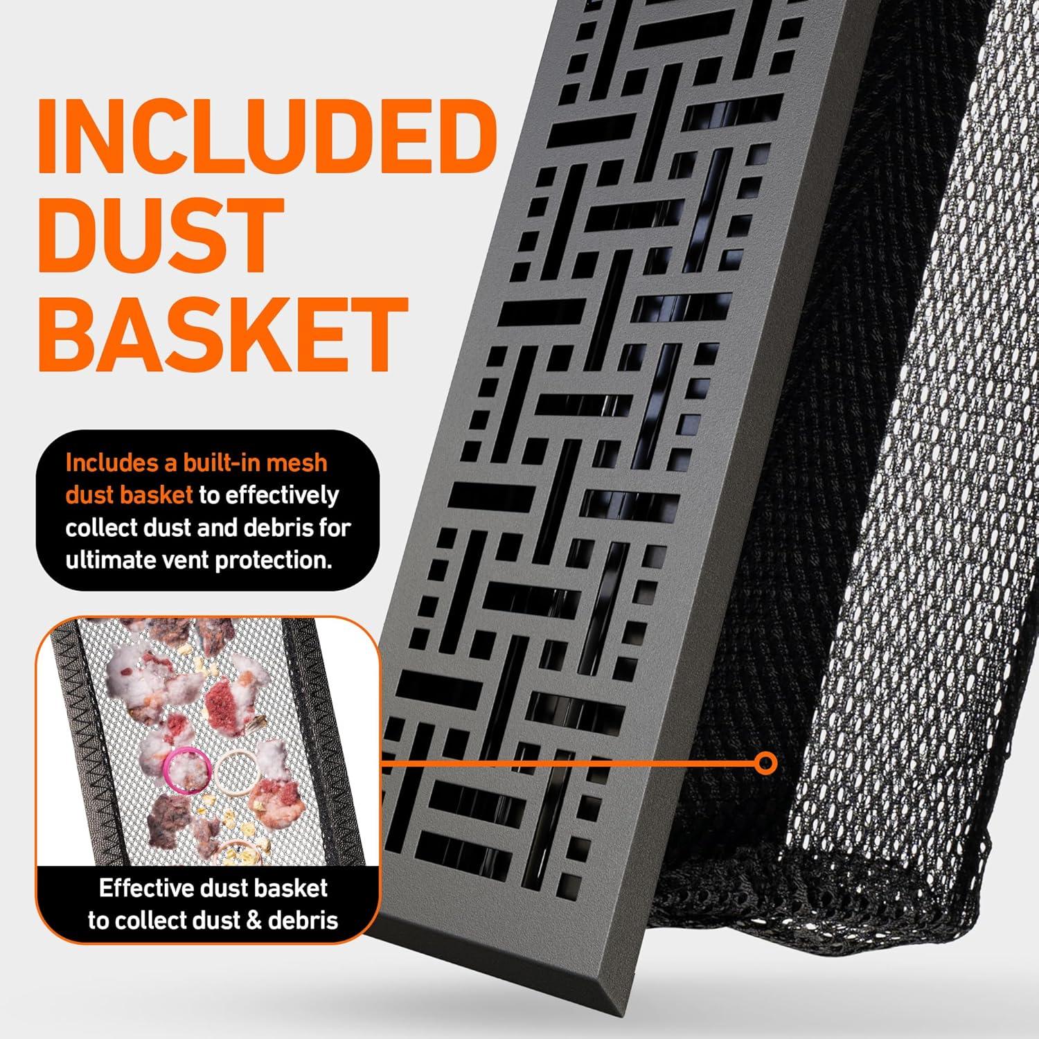 Home Intuition Basketweave Floor Vent Cover Register With Mesh Net