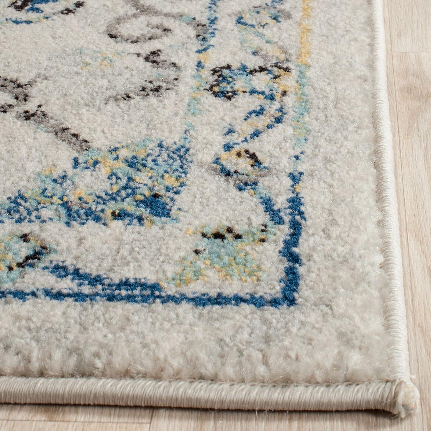Evoke EVK252 Power Loomed Accent Rug - Ivory/Blue - 3'x5' - Safavieh.