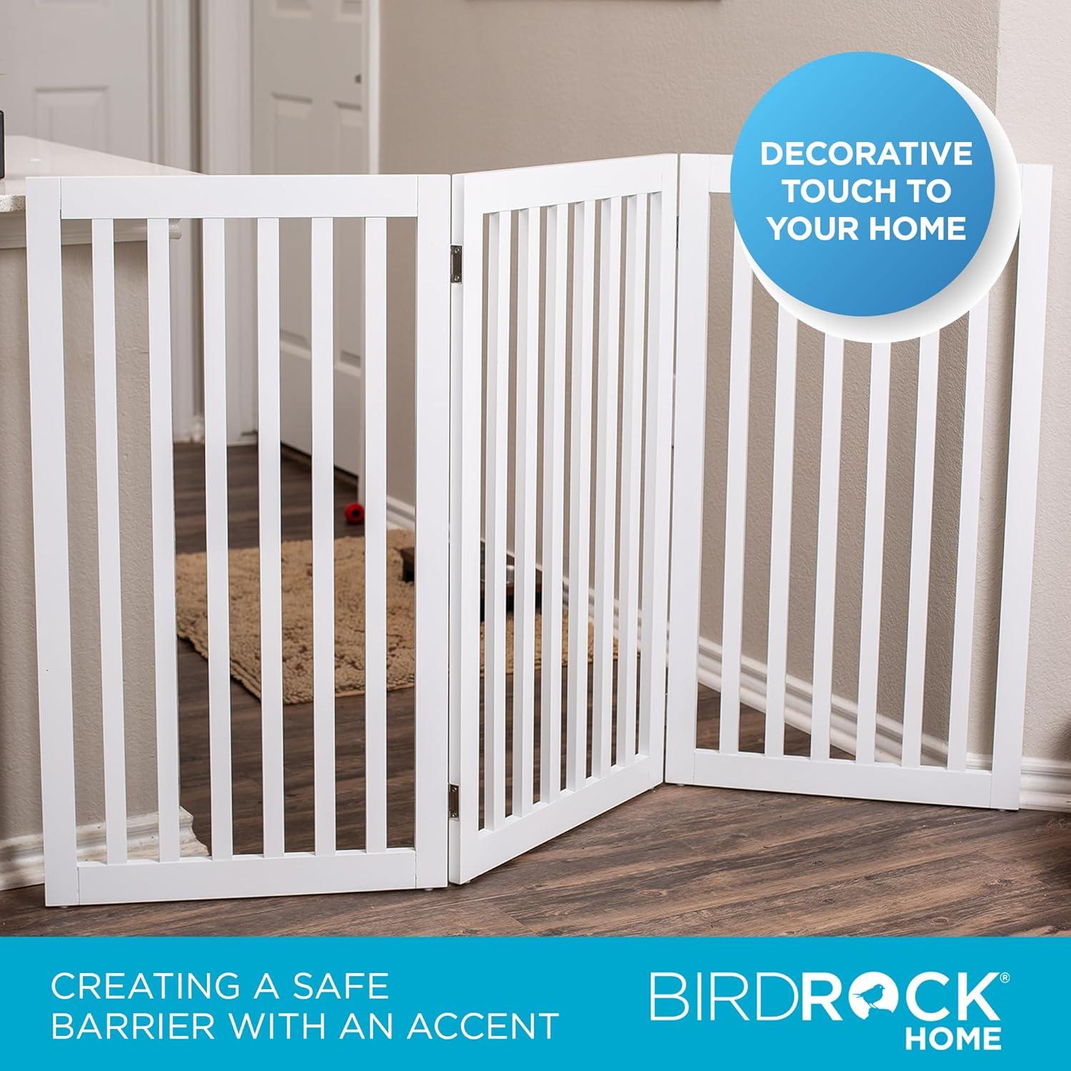 BirdRock Home Wood Free Standing Pet Gate