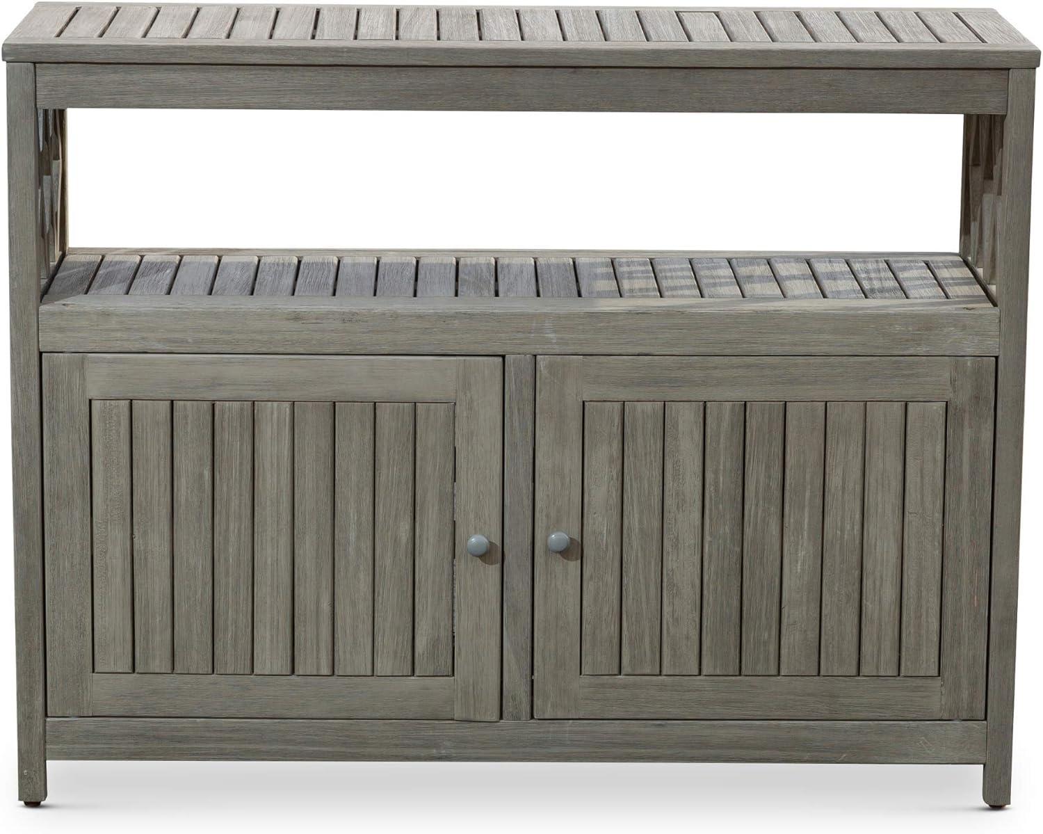 Eucalyptus Driftwood Grey Modern Sideboard with 2 Doors