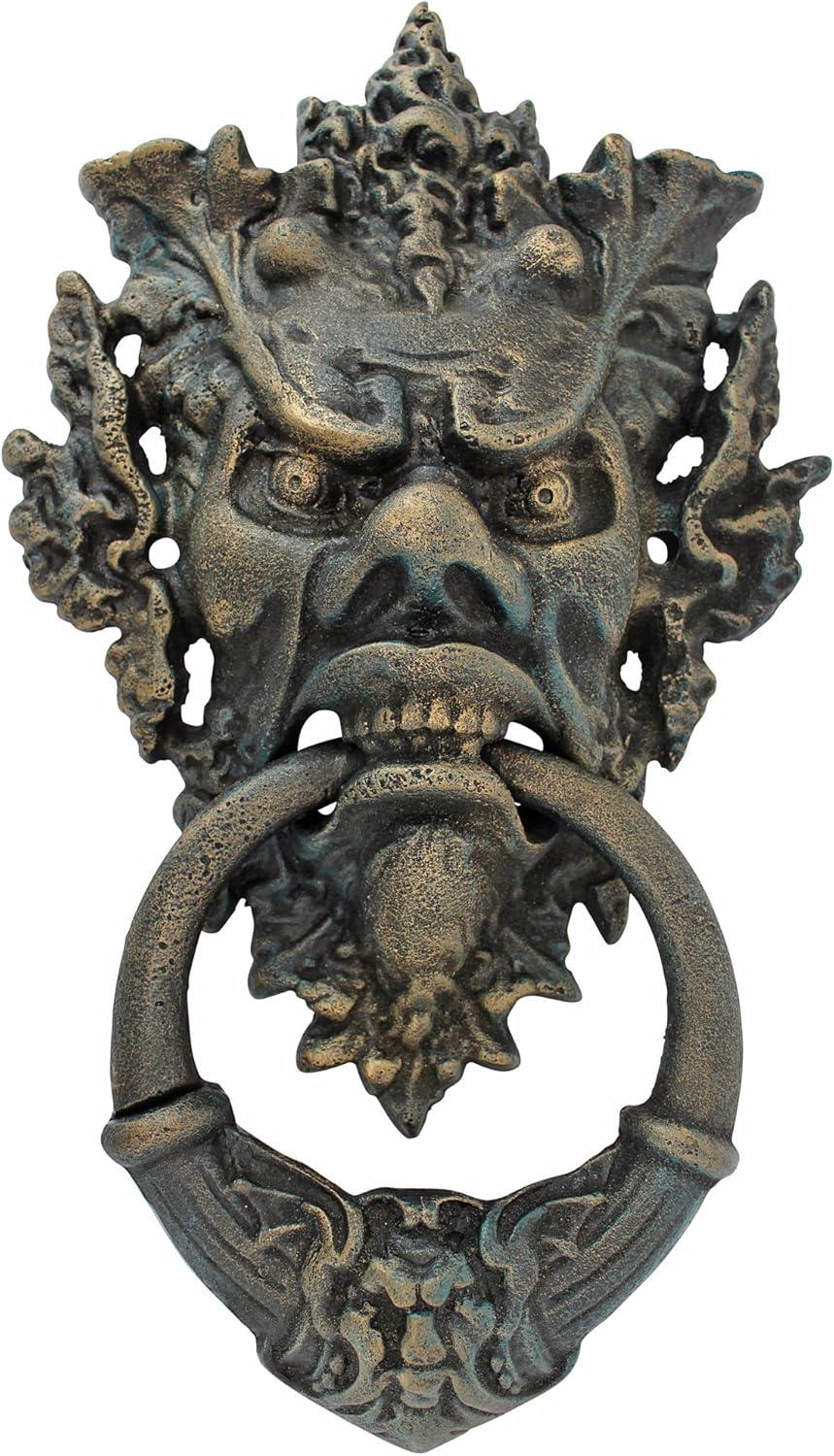 Vecchio Greenman Aged Bronze Iron Door Knocker