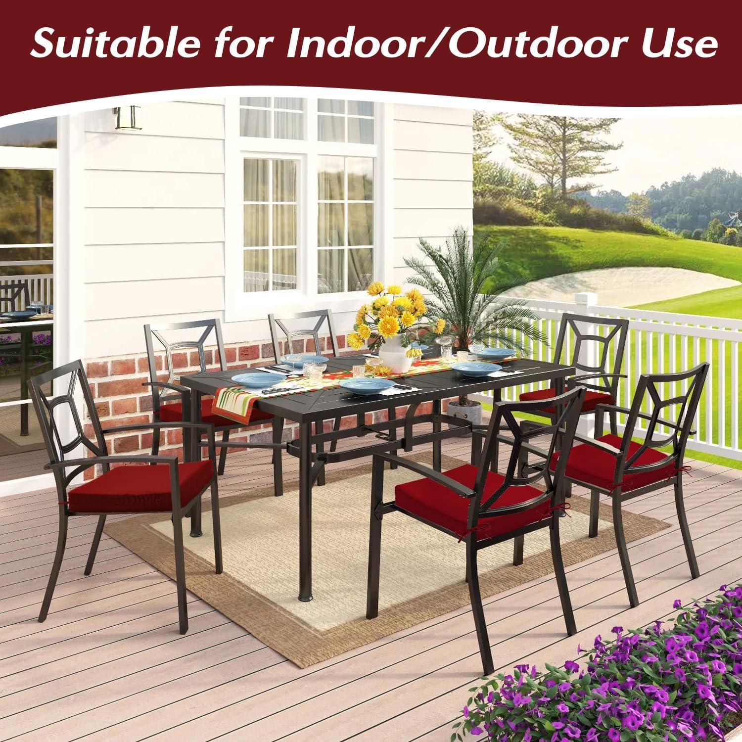 LOVTEX Outdoor Chair Cushions Set of 4, Waterproof Patio Chair Cushions with Ties, 18.5 x 16 x 3 inch, Khaki