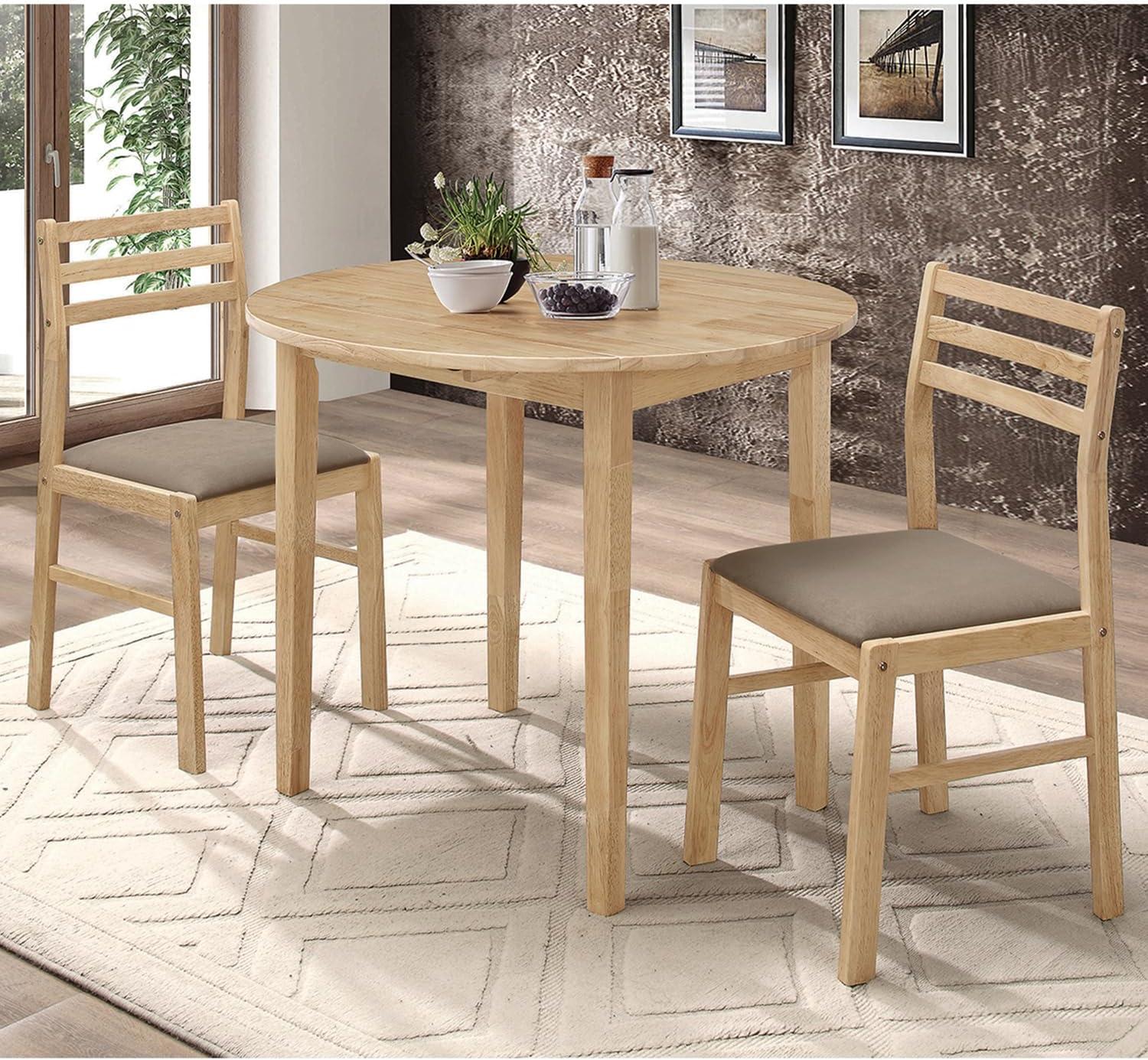 Coaster Company 3-Piece Breakfast Table Set, Natural