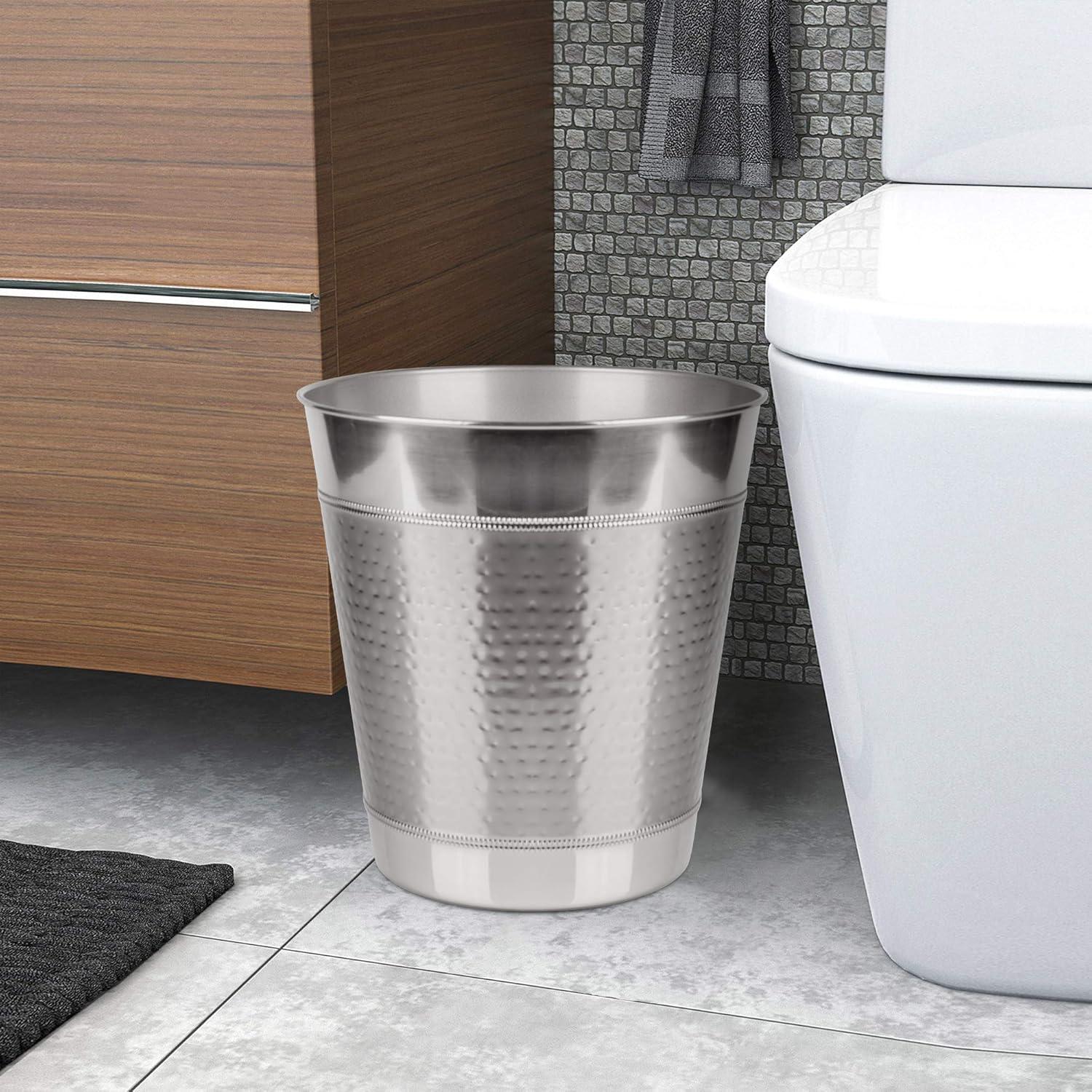 Hudson Bathroom Wastebasket - Nu Steel