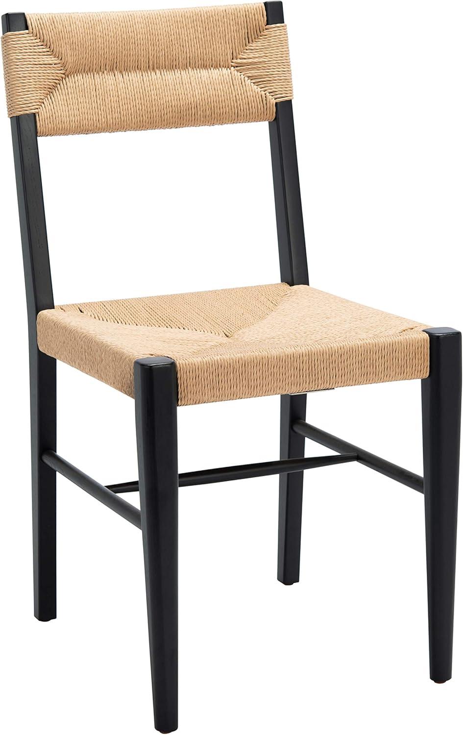 SAFAVIEH Couture Cody Coastal Rattan Solid Dining Chair, Natural (Set of 2)