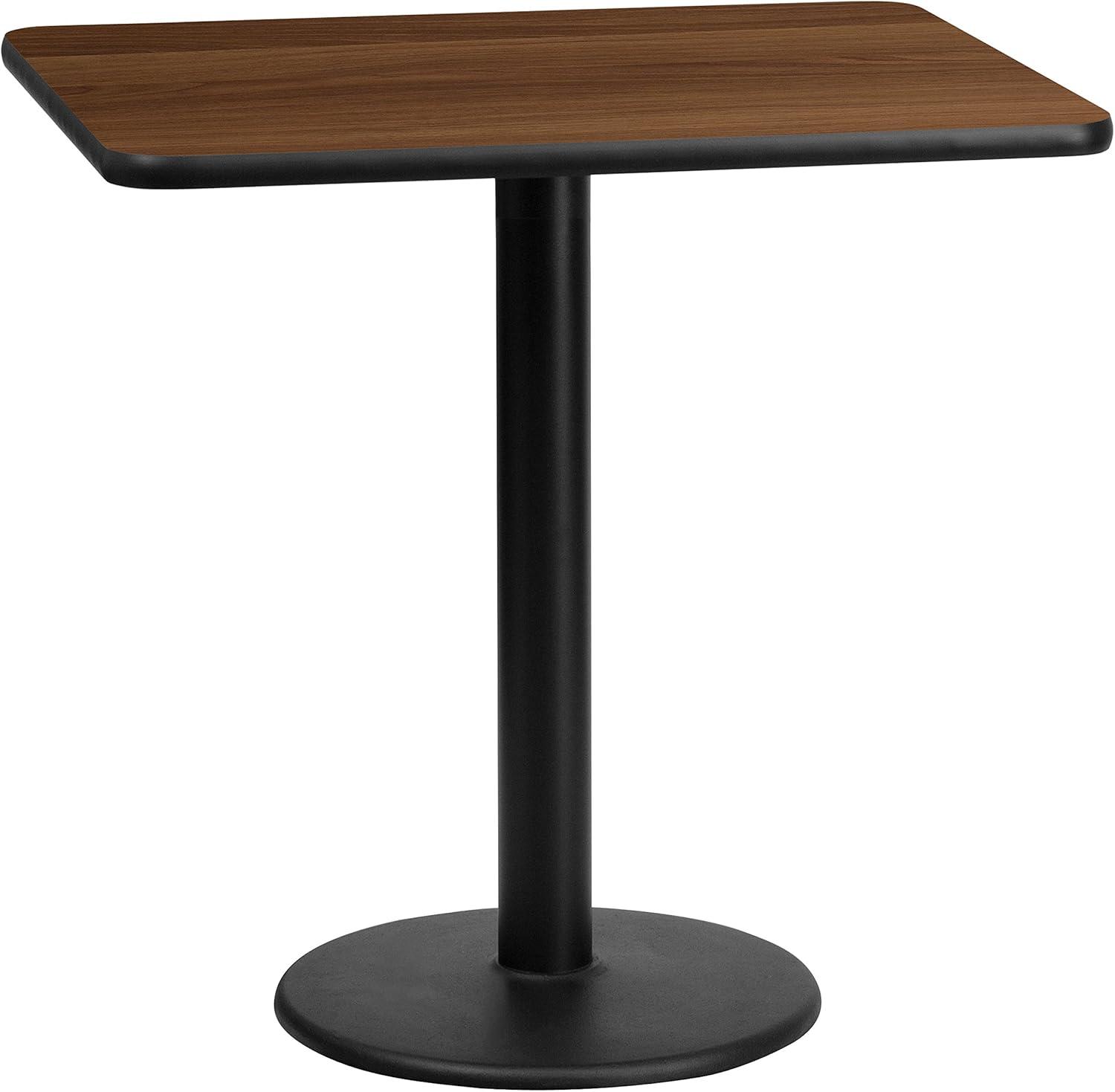 Dual-Tone Walnut Laminate 31'' Rectangular Dining Table