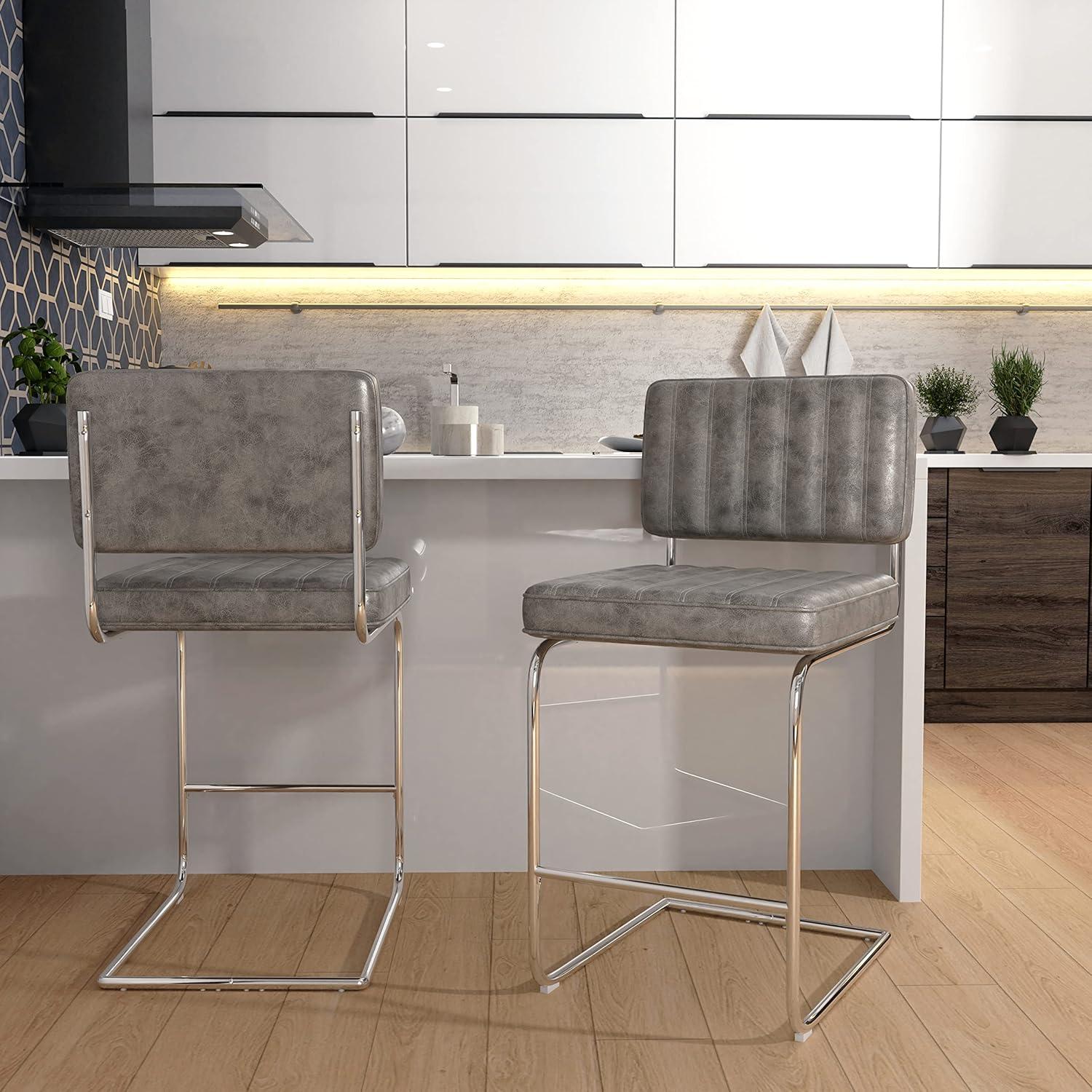 Set of 2 Breuer Metal Counter Height Stools - Hillsdale Furniture